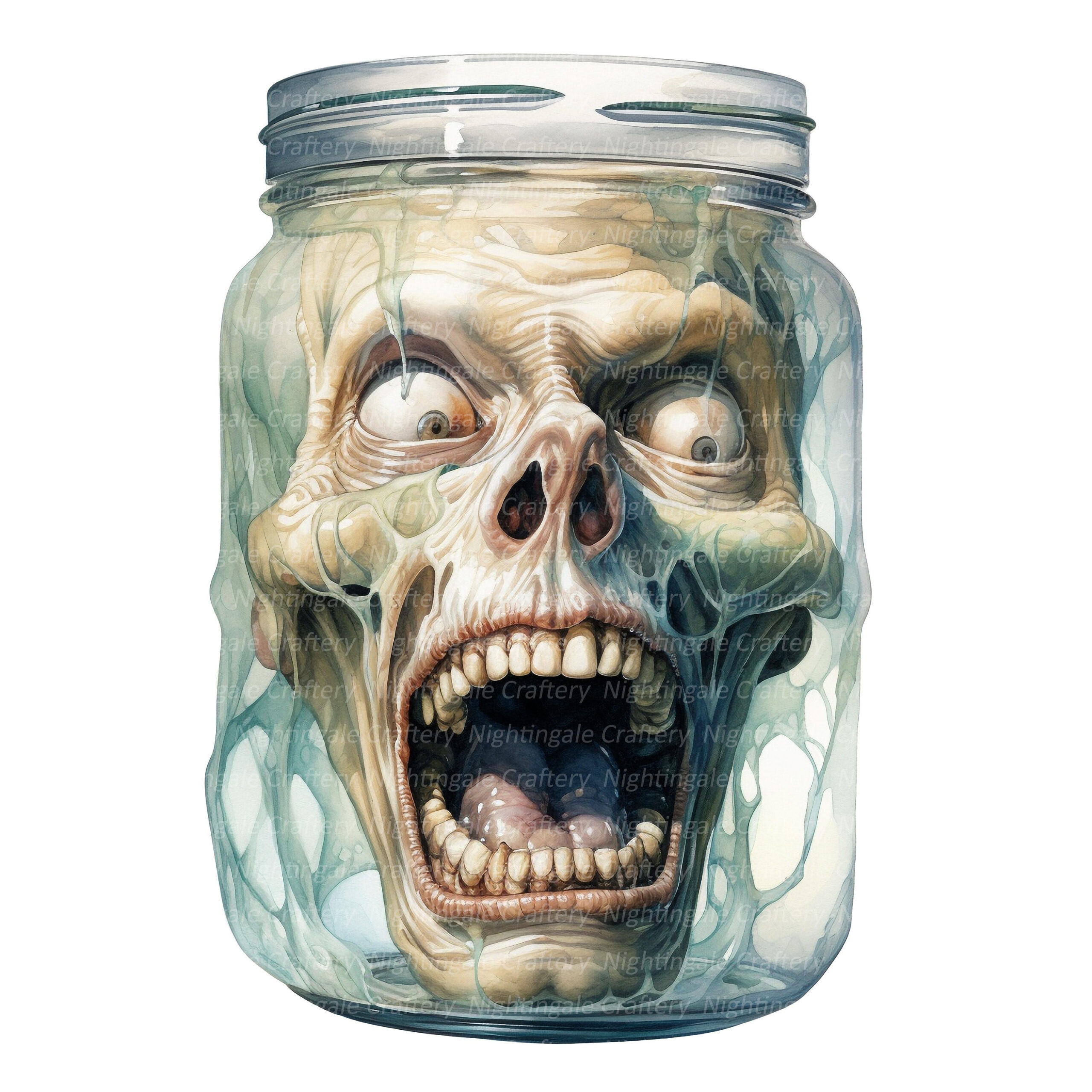 Halloween Head In The Jar Digital - Etsy within Head in a Jar Printable Picture