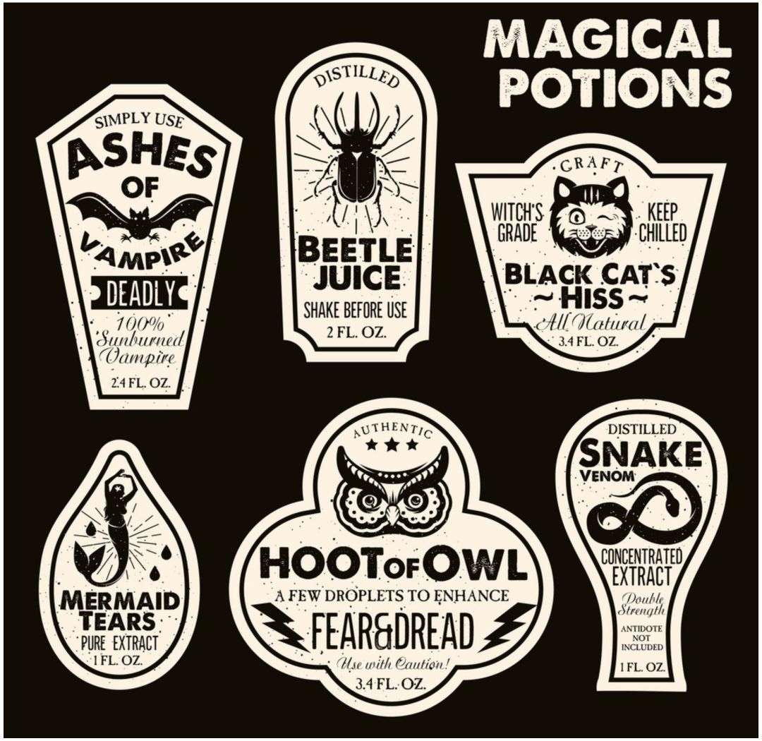 Halloween Potion Labels - 15 Free Pdf Printables | Printablee with Halloween Bottle Labels Printable Free