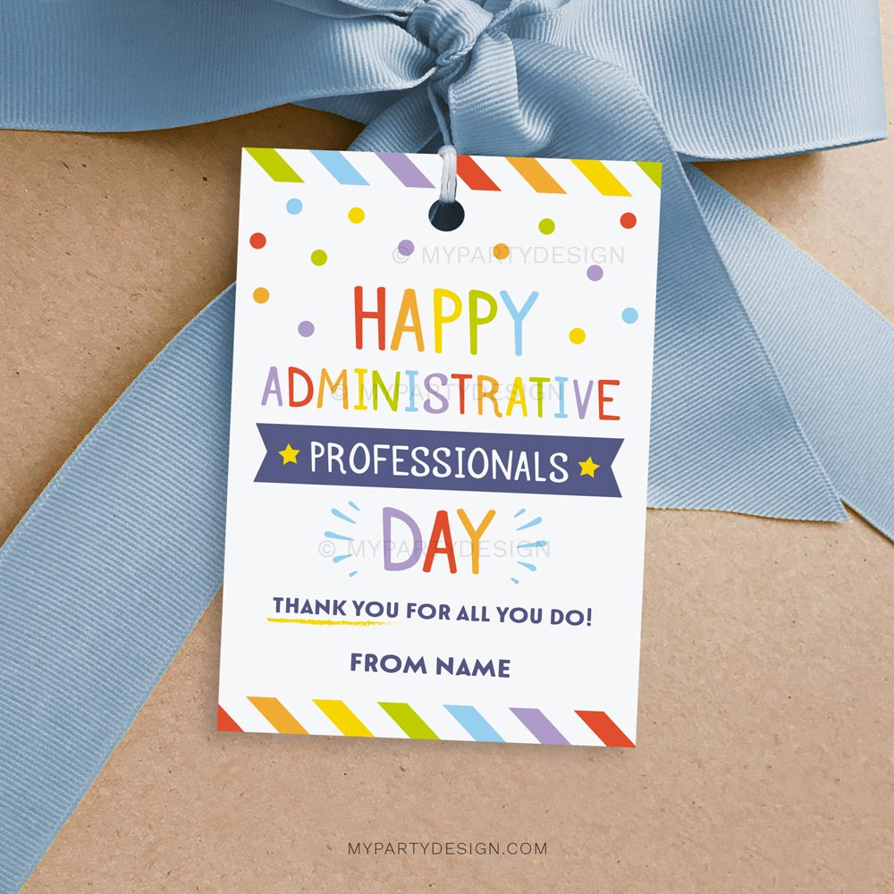 Happy Administrative Professionals Day Tag, Printable Pdf - My inside Administrative Professionals Day Cards Free Printable