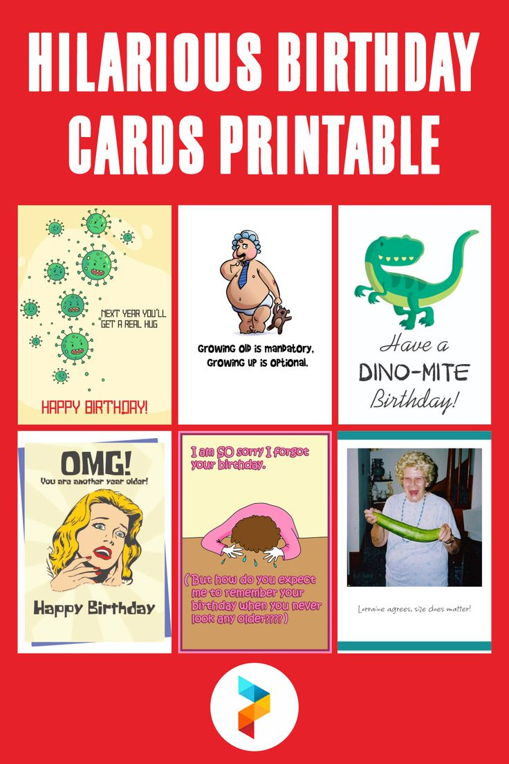 Hilarious Birthday Cards - 10 Free Pdf Printables | Printablee intended for Printable Birthday Cards Free Funny