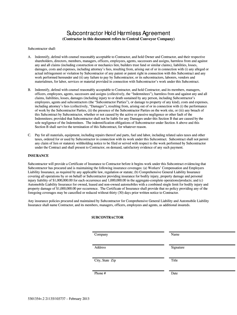 Hold Harmless Agreement Template: Fill Out &amp;amp; Sign Online | Dochub inside Printable Blank Hold Harmless Agreement