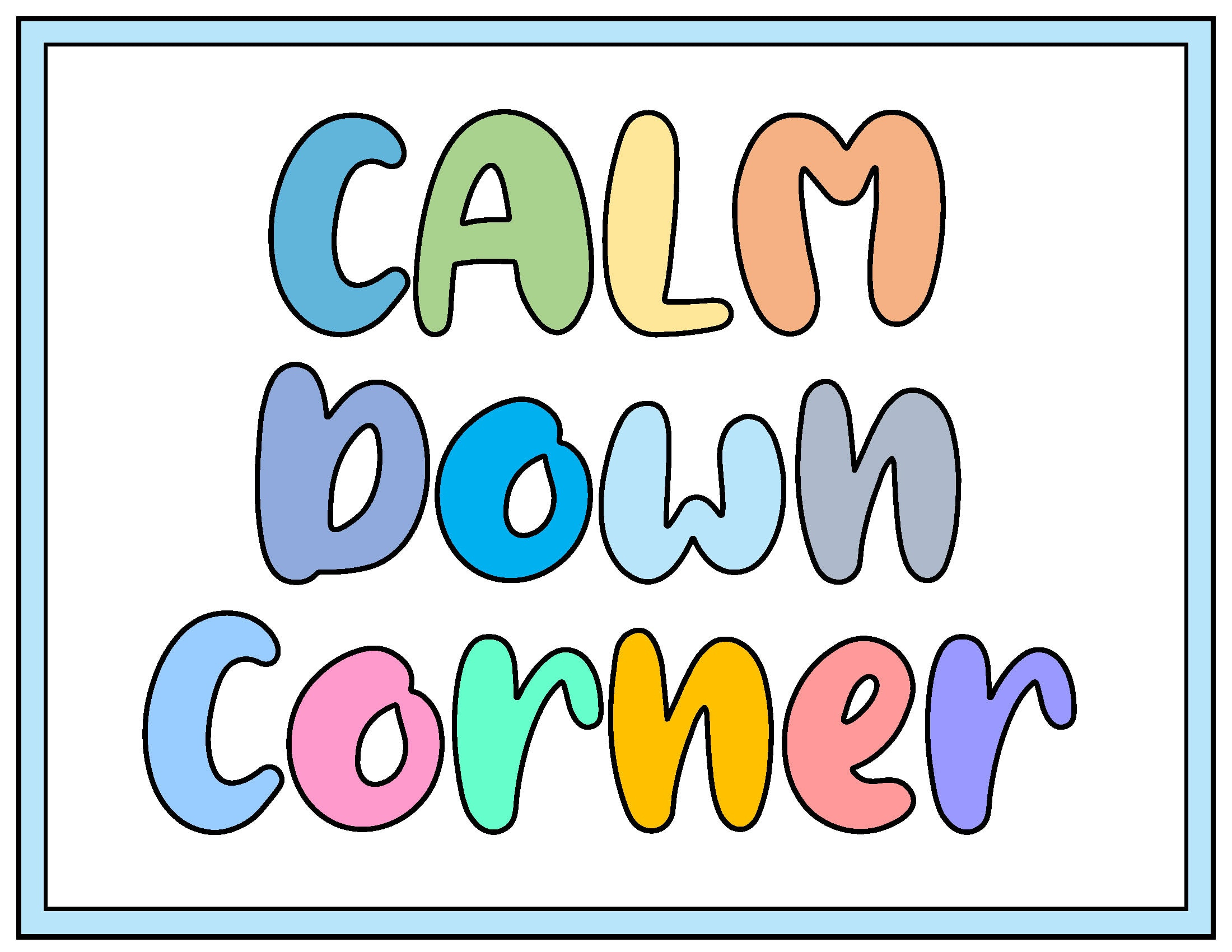 How To Create And Use A Calm Corner | Free Calming Corner Posters pertaining to Calm Down Corner Printables Free