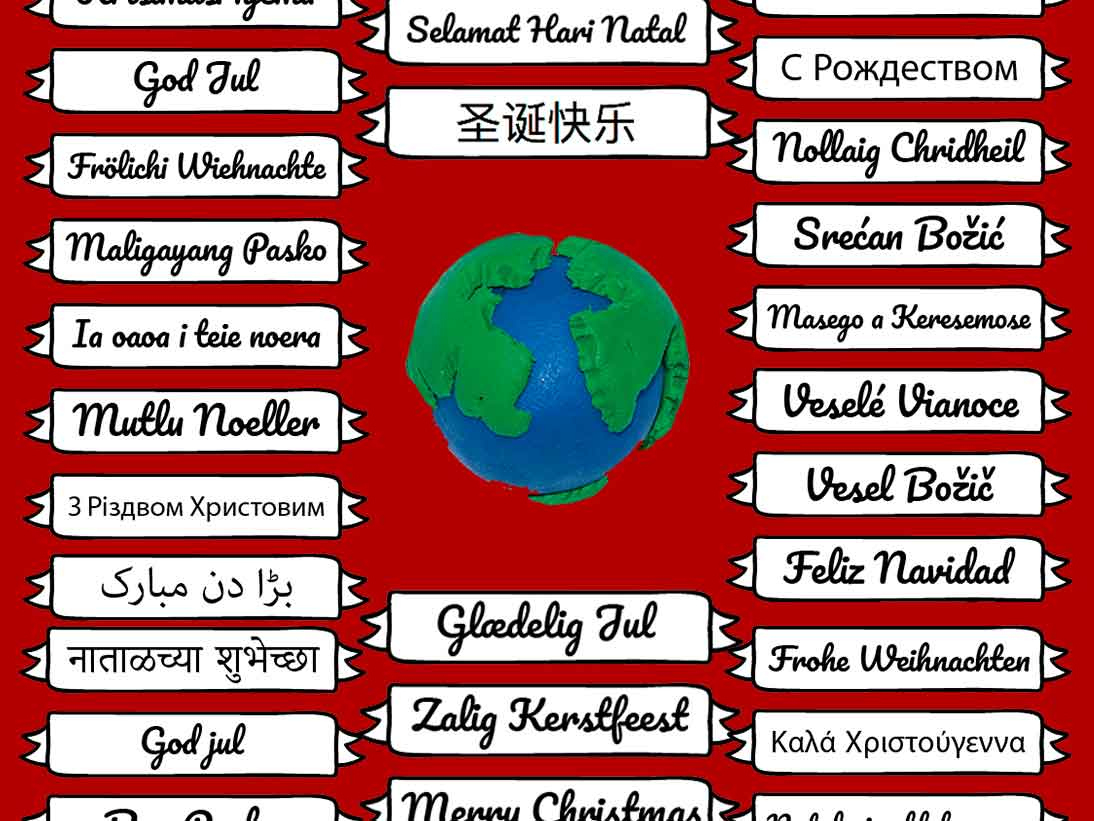 How To Say “Merry Xmas” In More Than 60 Different Languages From with regard to Merry Christmas in Different Languages Printable