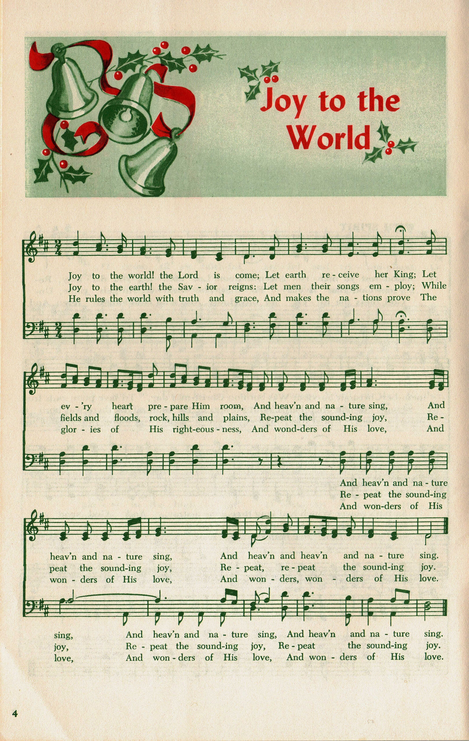 Joy To The World | Christmas Songs Lyrics inside Joy To The World Lyrics Printable