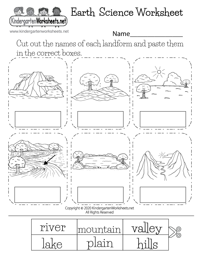 Landforms Earth Science Worksheet - Free Printable, Digital, & Pdf within Free Printable Kindergarten Science Worksheets