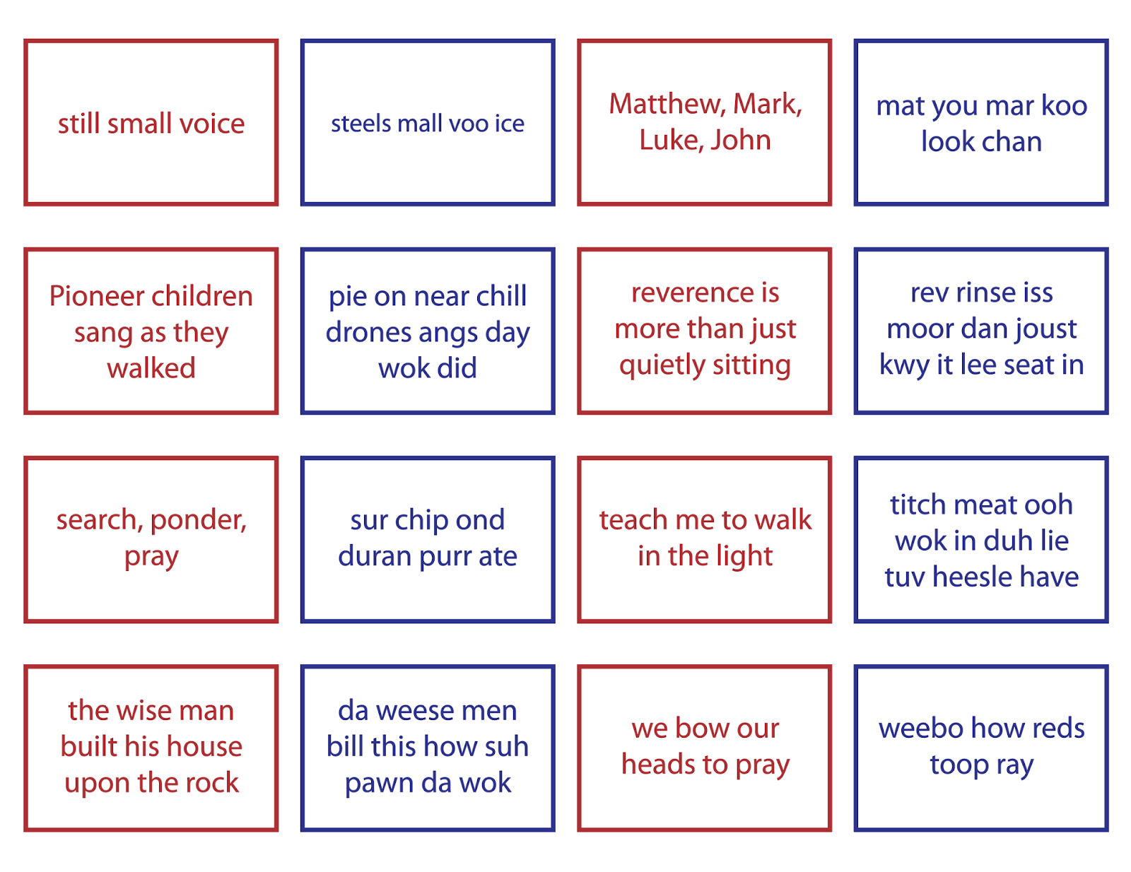 Lds Activity Days / Primary Mad Gabs | Paige Taylor Evans pertaining to Printable Mad Gab Cards