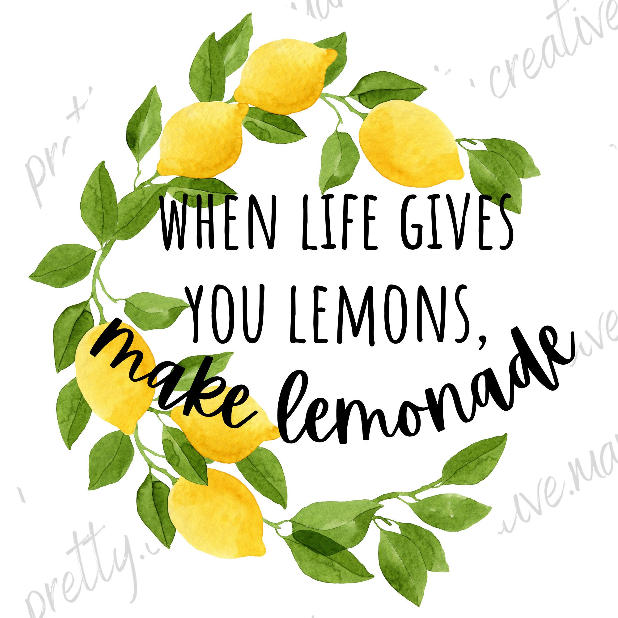 Lemonade Kitchen Art Print: When Life Gives You Lemons (Svg Png with regard to When Life Gives You Lemons Printable