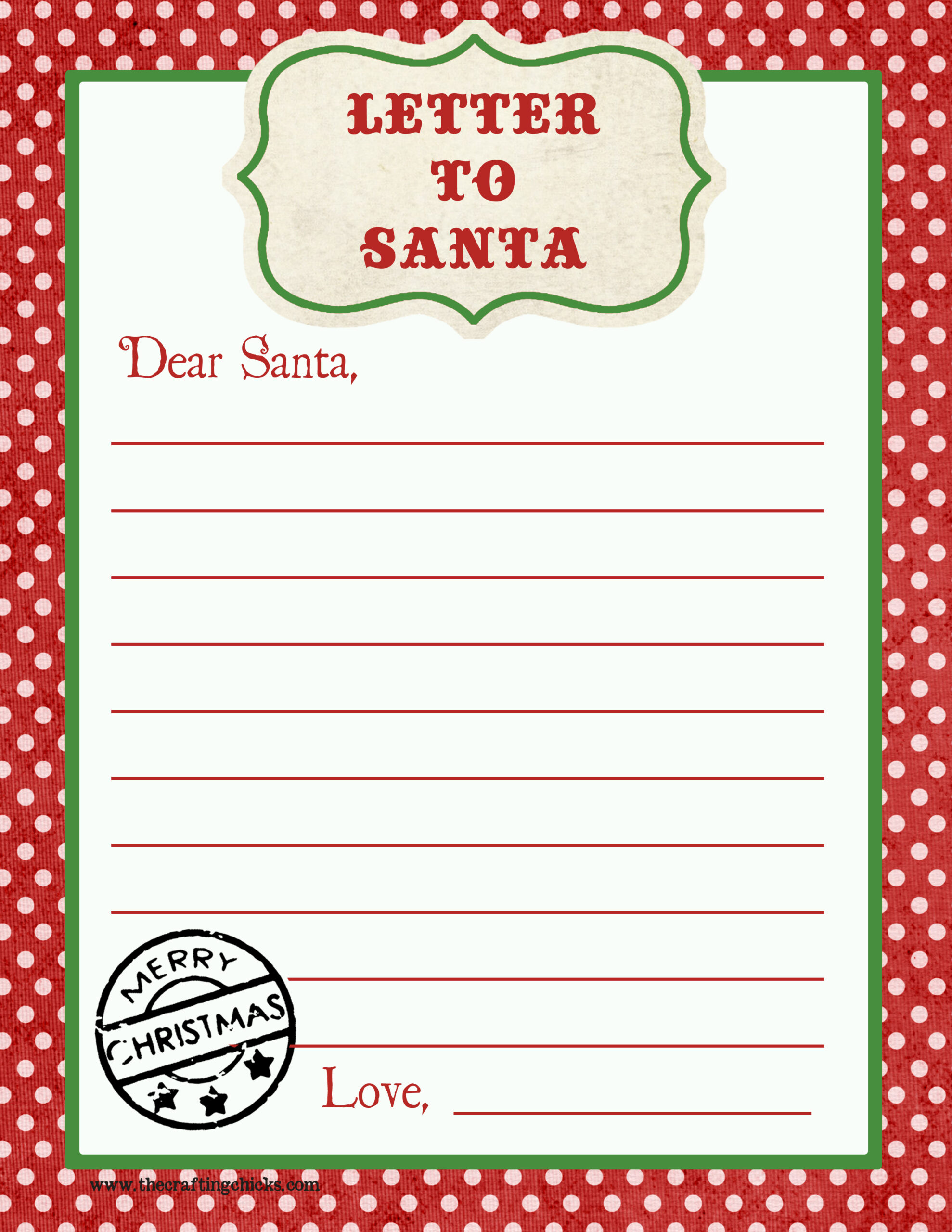 Letter To Santa Free Printable Download pertaining to Free Printable Letter To Santa