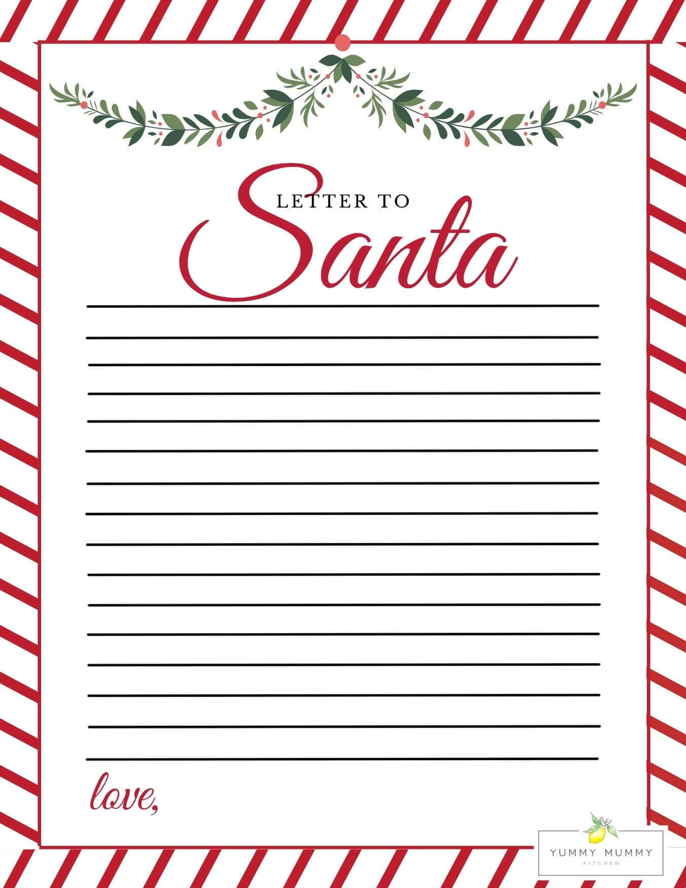 Letter To Santa Template - Free Printable Dear Santa Letters in Free Printable Letter To Santa Templates