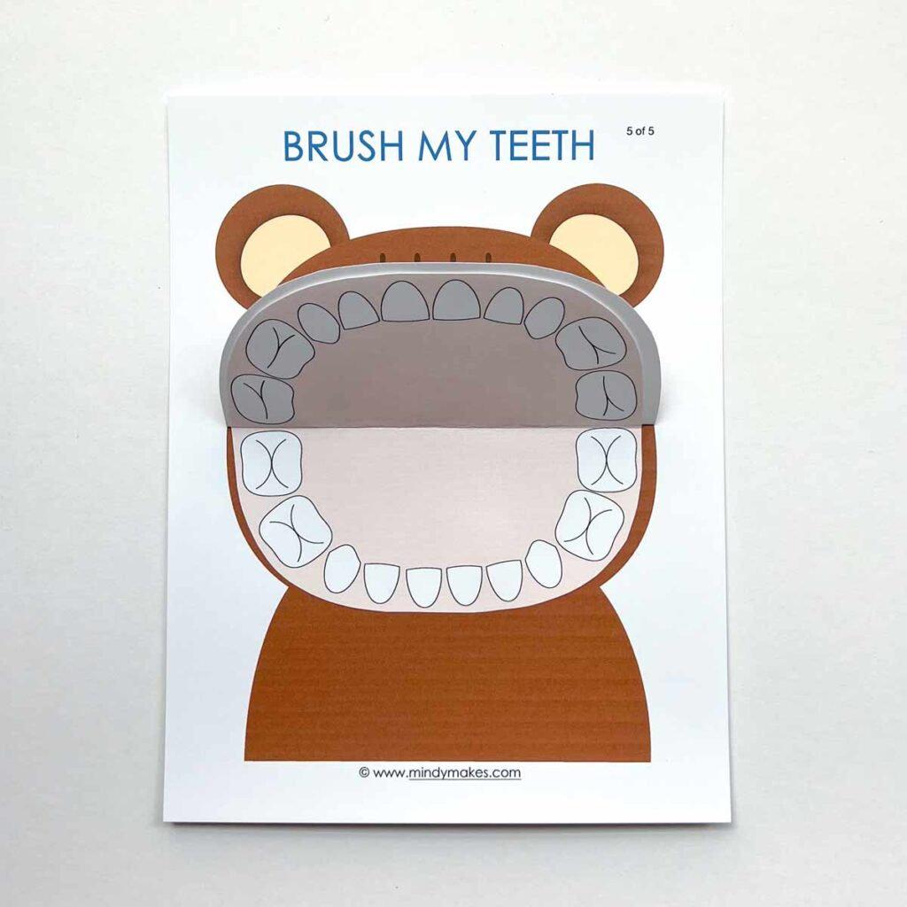 Lift-A-Flap Tooth Brushing Activity For Preschoolers (Free inside Free Printable Brush Teeth Activity