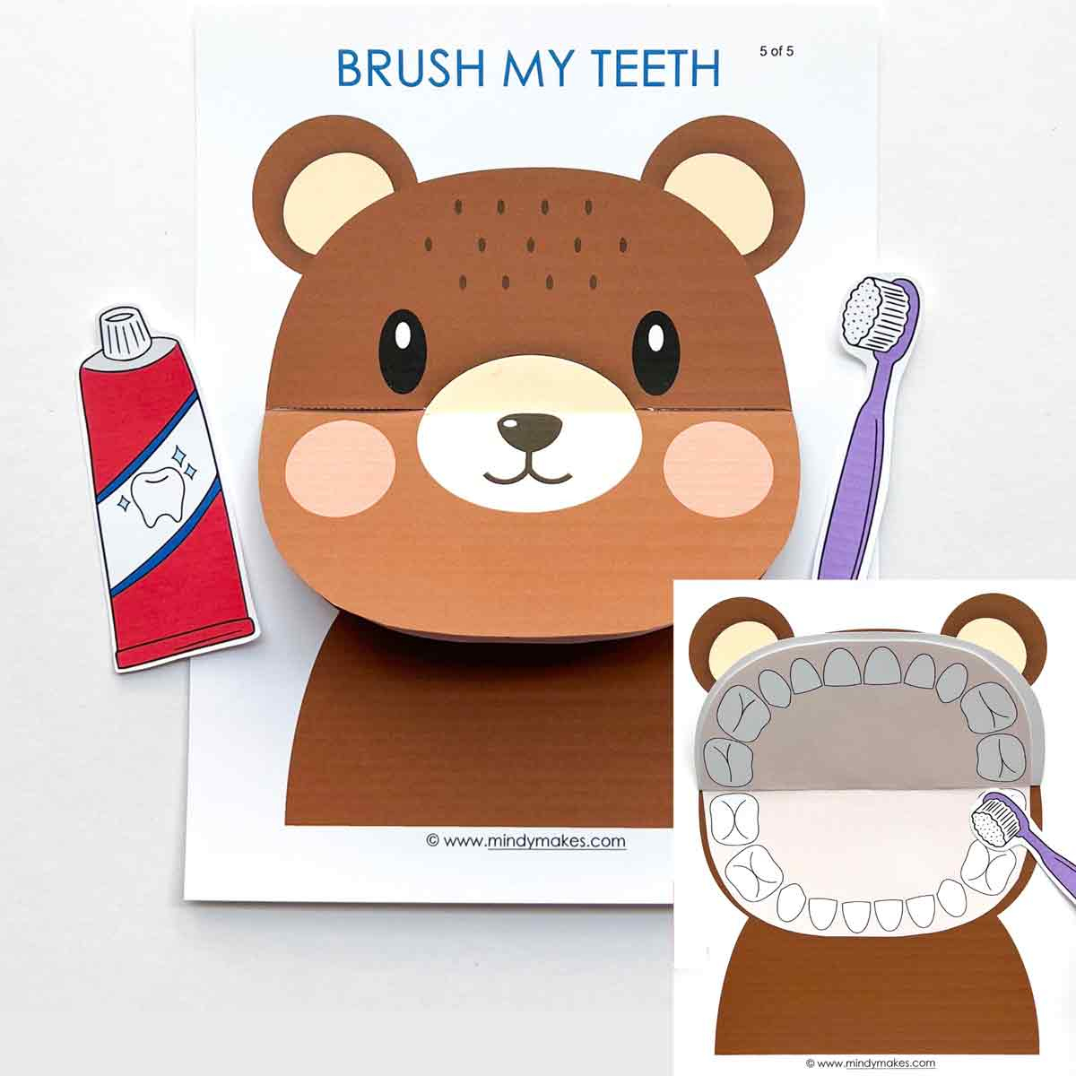 Lift-A-Flap Tooth Brushing Activity For Preschoolers (Free intended for Free Printable Brush Teeth Activity