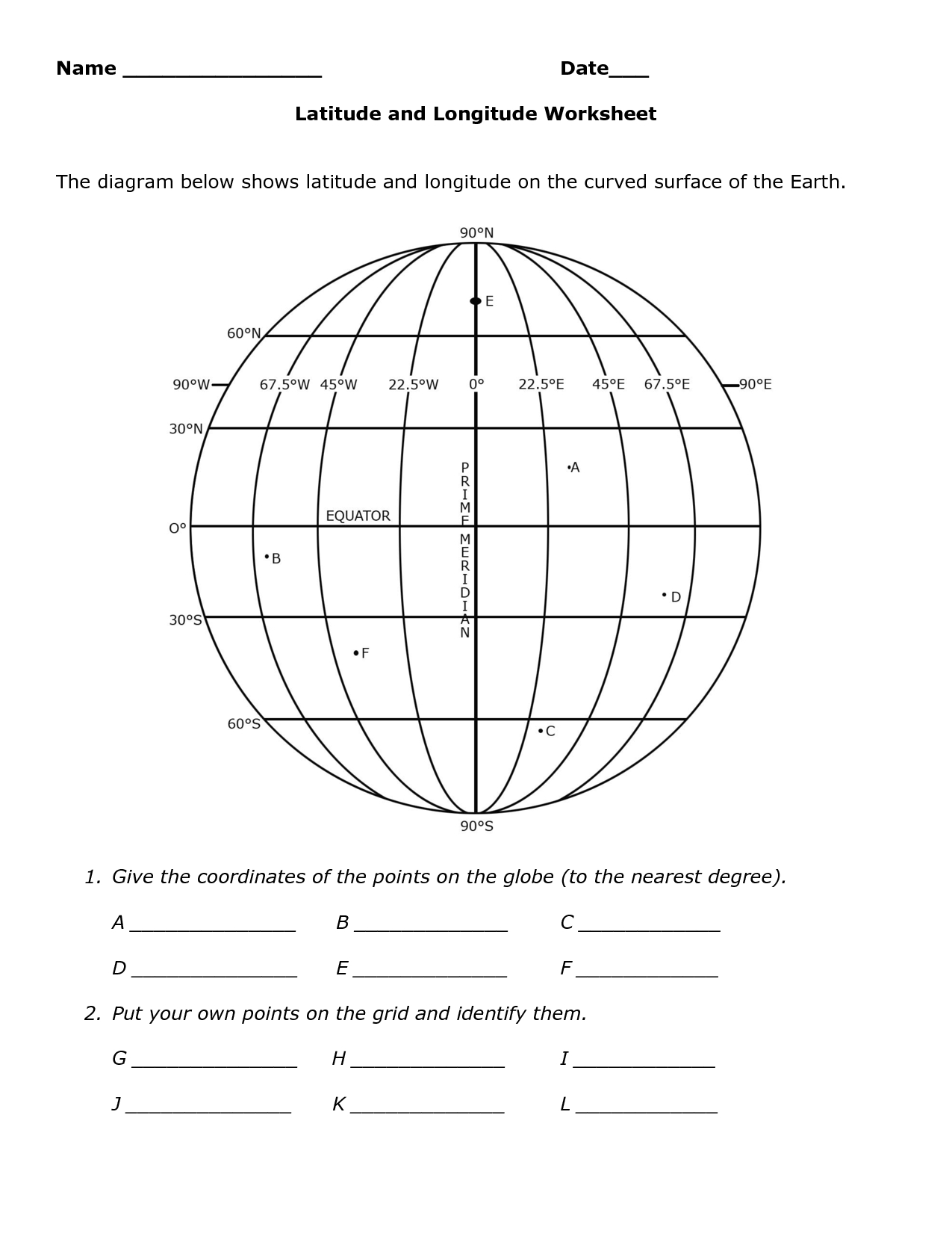 Lines Of Latitude And Longitude Worksheets | Latitude And throughout Latitude and Longitude Free Printable Worksheets