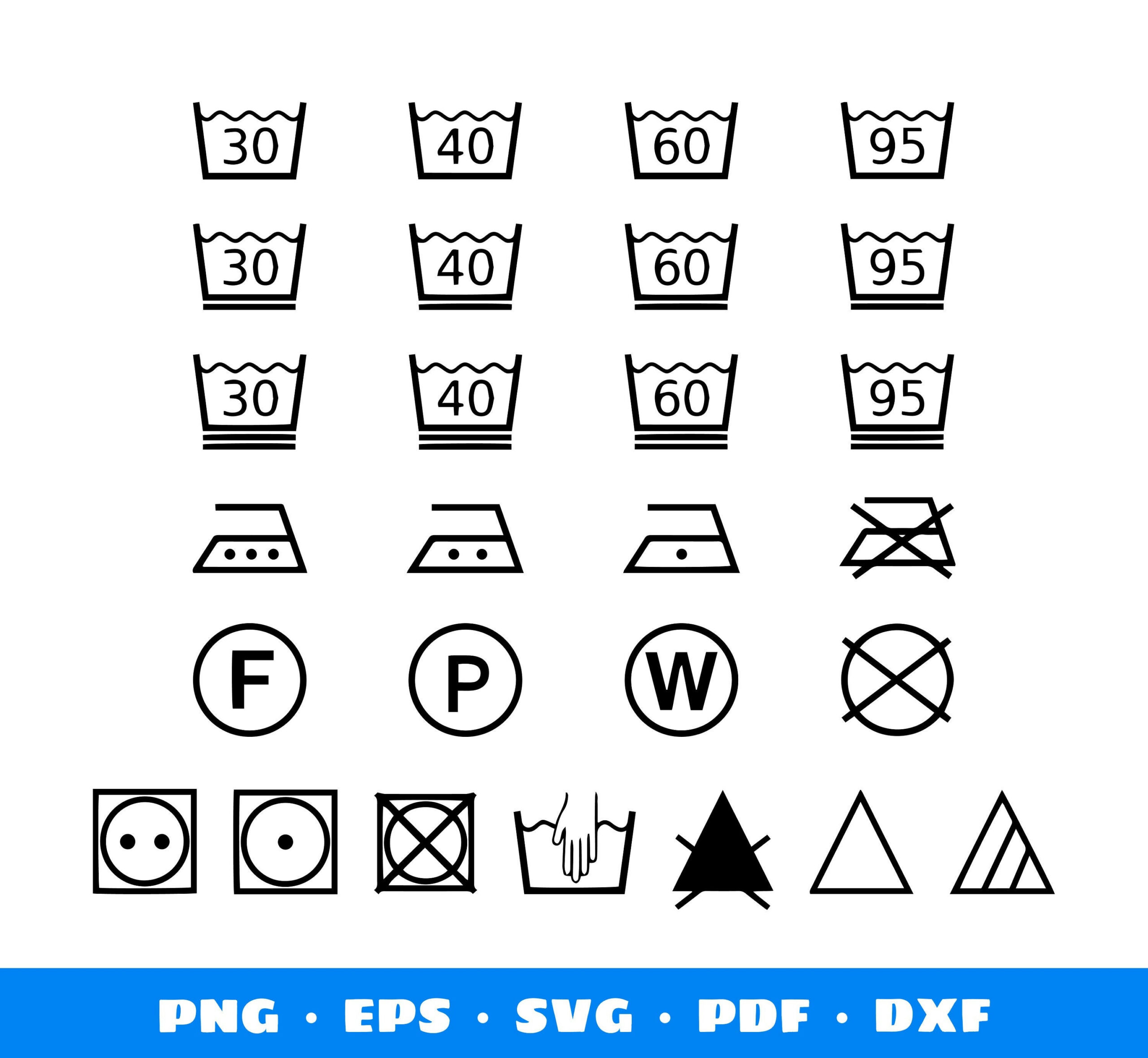 Made In China Laundry Symbols - Etsy within Printable Laundry Symbol Guide English and Chinese