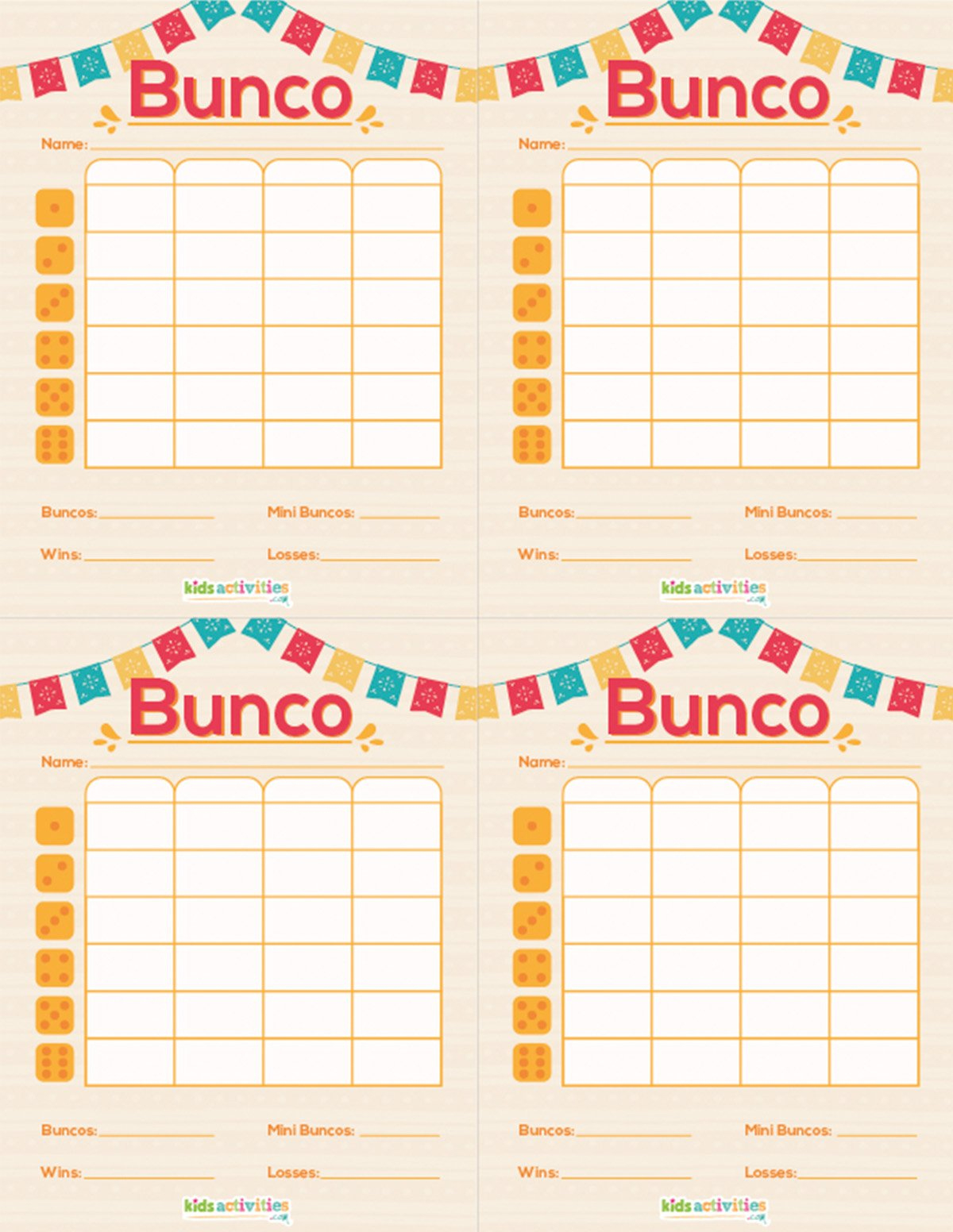 Make A Bunco Party Box With Free Printable Bunco Score Sheets throughout Free Printable Bunco Table Tally Sheets