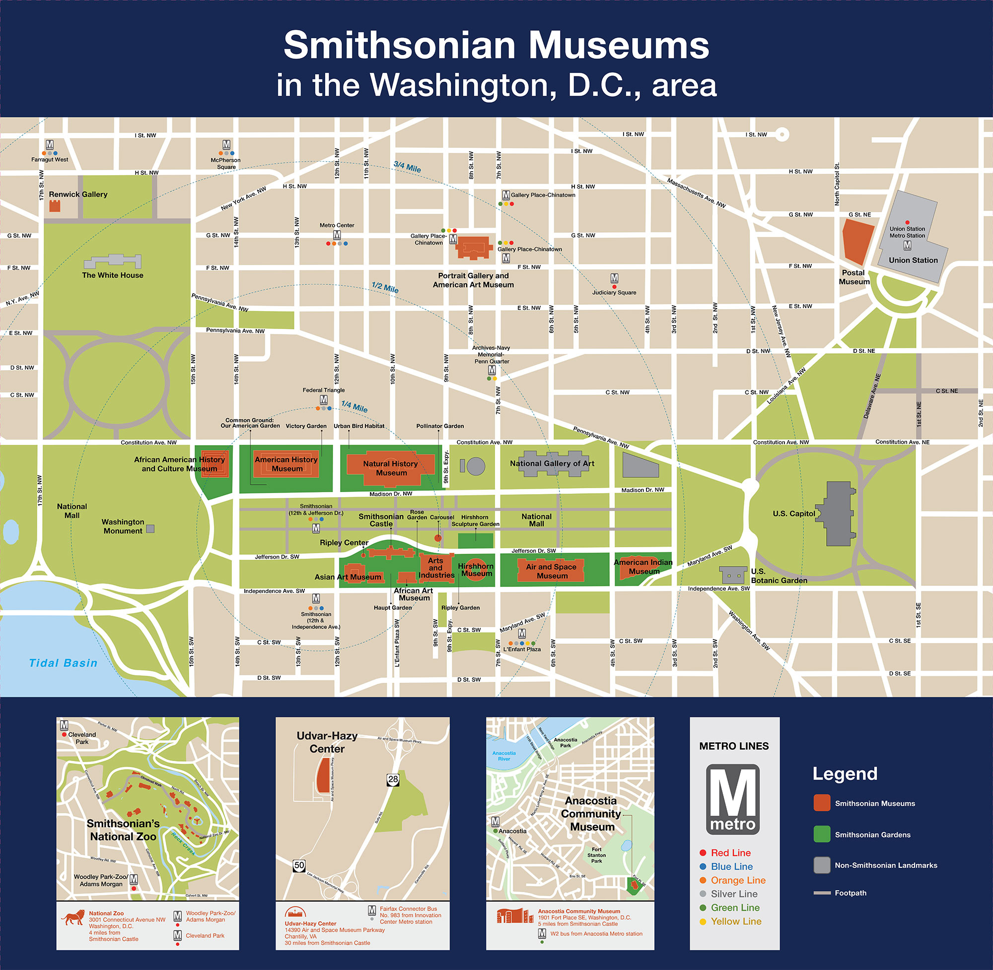 Museum Maps | Smithsonian Institution for Printable Map Of The National Mall