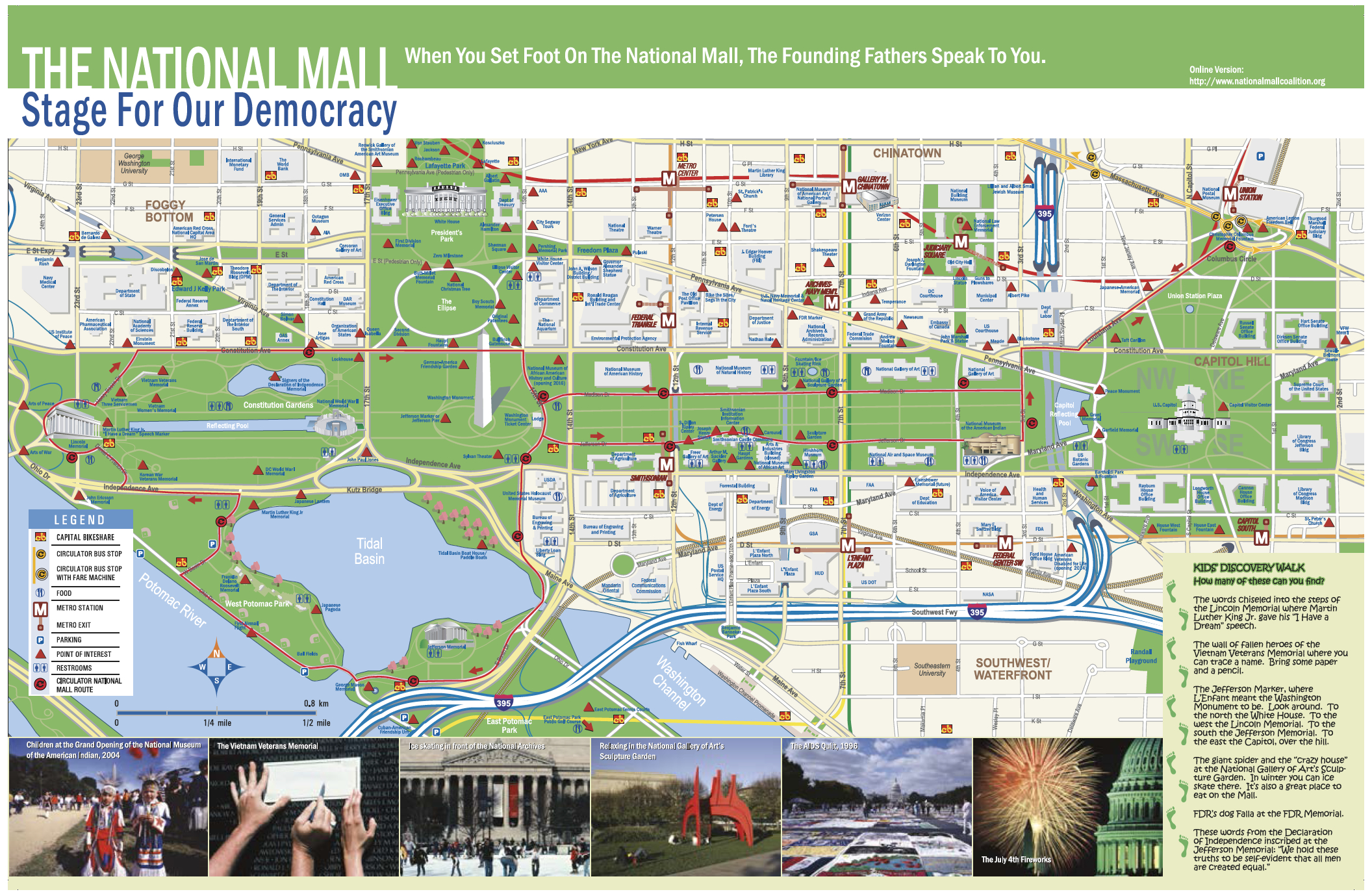 National Mall Maps & Guides | National Mall Coalition within Printable Map Of The National Mall