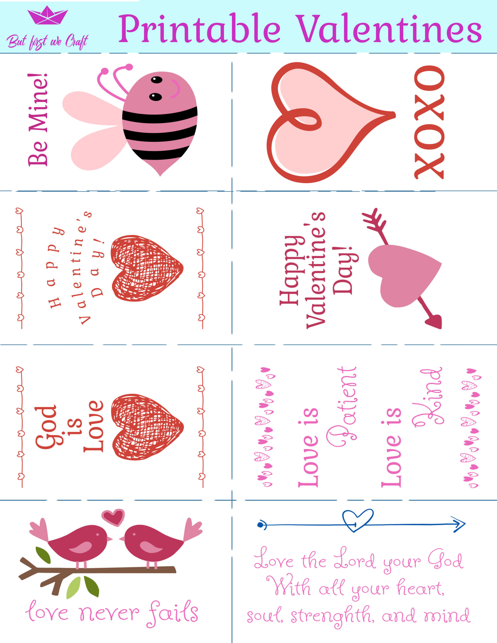 New Free Printable Valentine'S Day Cards For Kids – But First We Craft regarding Happy Valentine's Day Card Printable