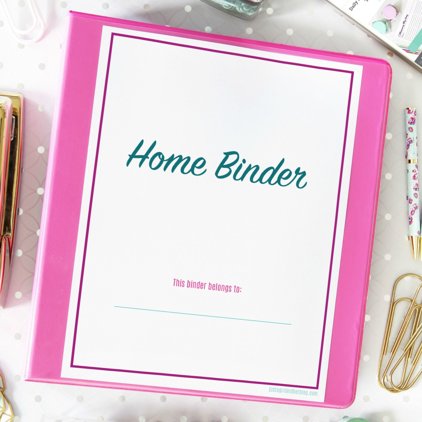 Organized Home Binder With Free Printables! | Abby Organizes inside Free Printables For Home Management Binder