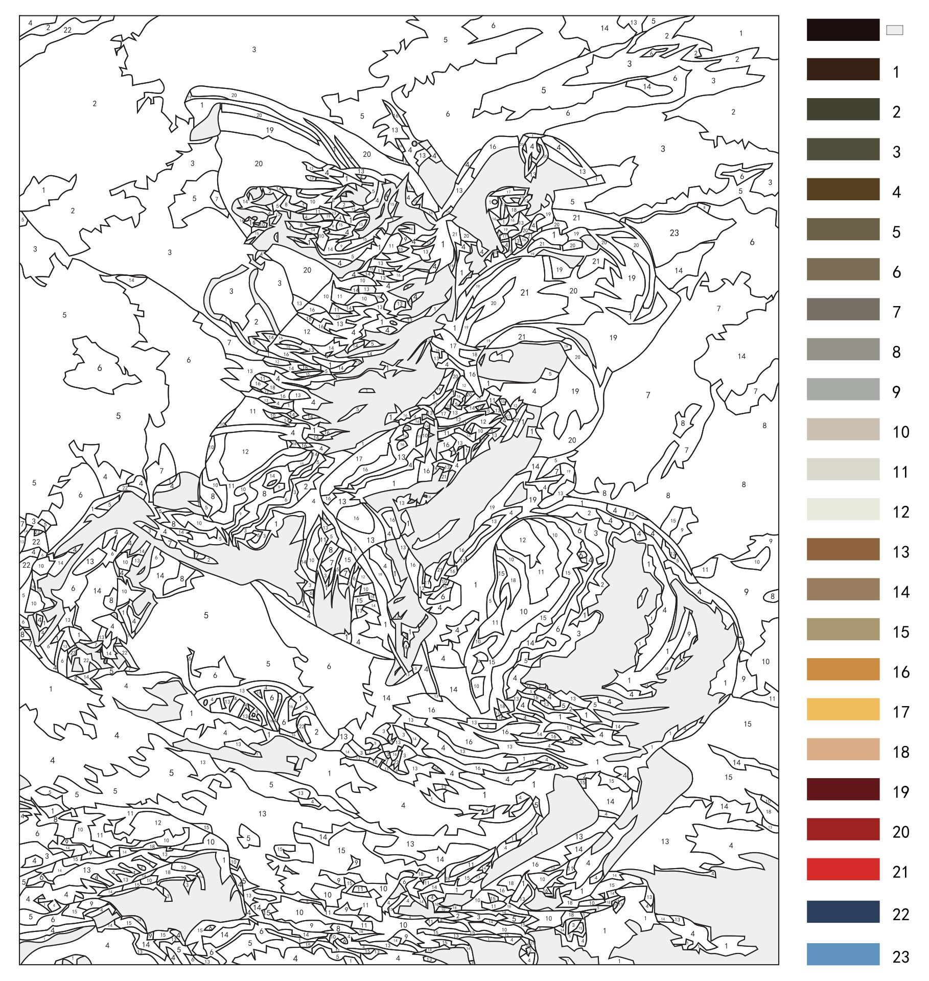 Paintnumber Free Printable with Paint By Numbers Free Printable