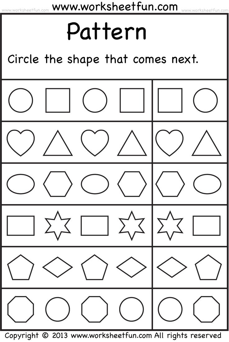 Pattern For Kg - Sewing Pattern Library inside Free Printable Pattern Worksheets For Kindergarten