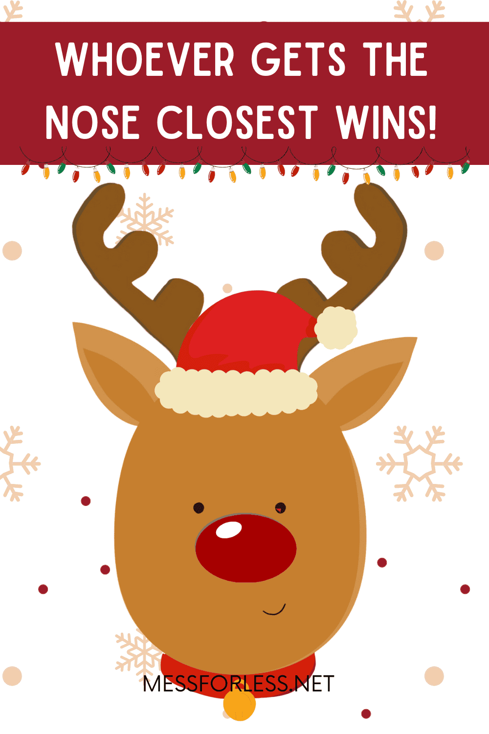 Pin The Nose On Rudolph Game - Mess For Less pertaining to Pin The Nose On Rudolph Printable