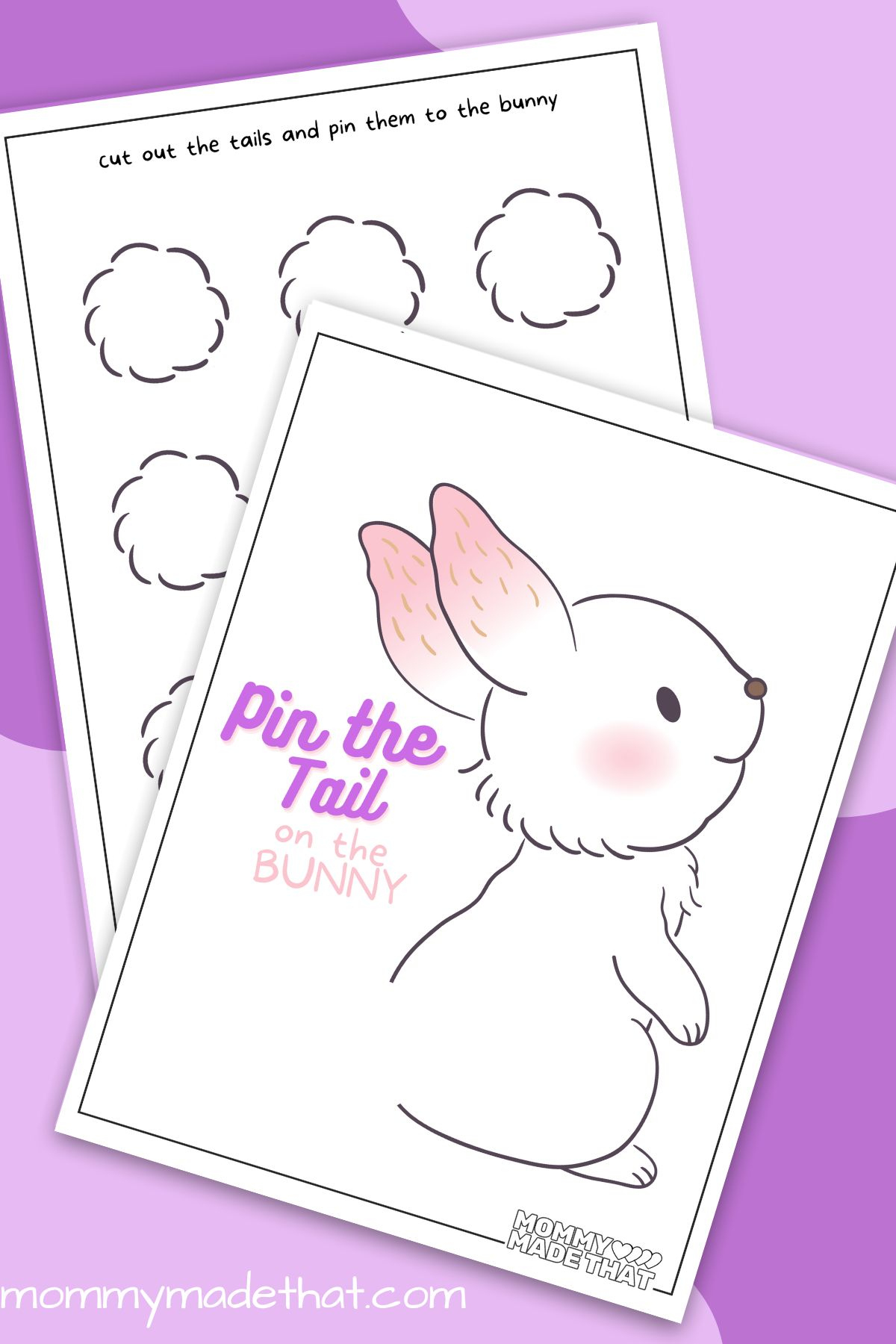 Pin The Tail On The Bunny (Free Printable Game) pertaining to Pin the Tail Games Printable