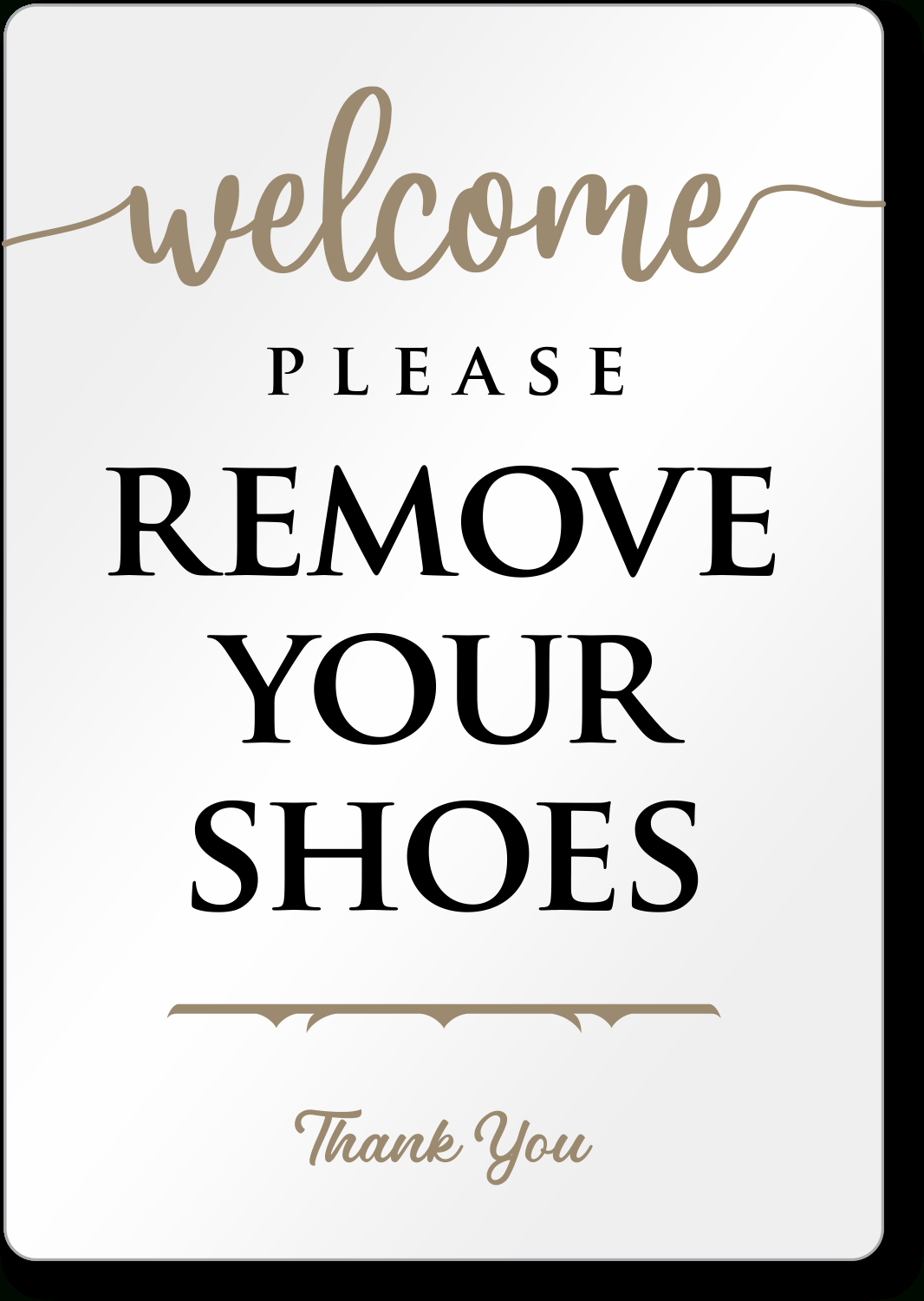 Please Remove Your Shoes Airbnb Sign, Sku: Se-7614 regarding Please Take Off Your Shoes Sign Printable