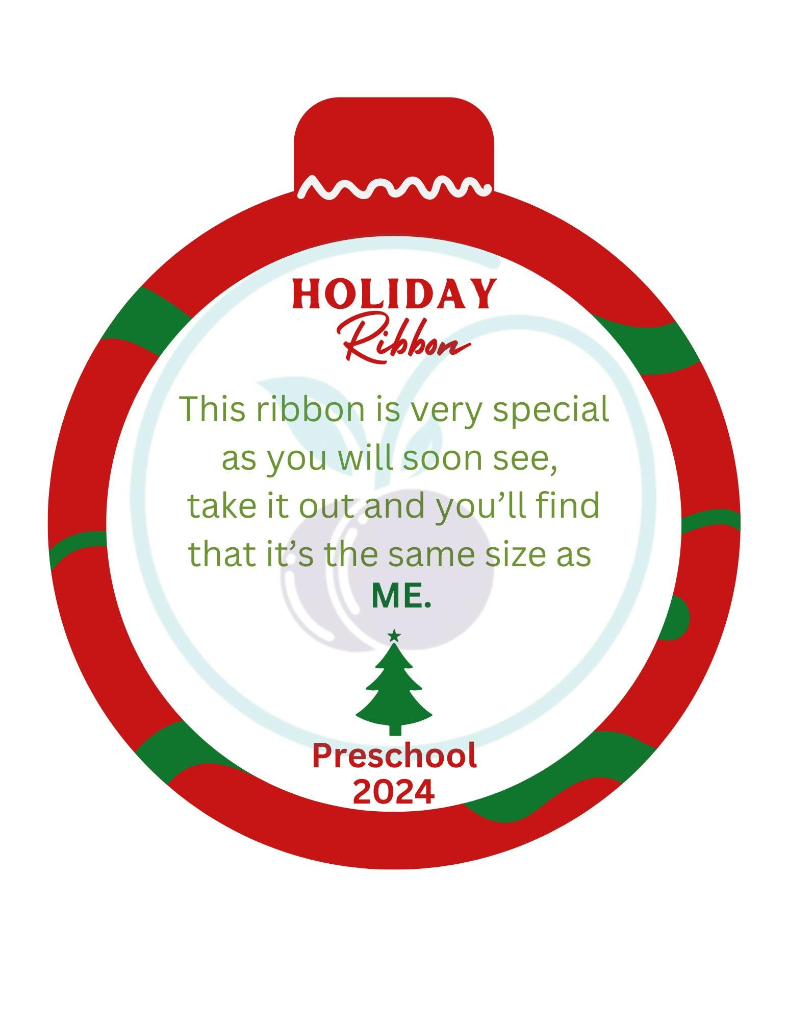 Preschool Christmas Ribbon Gift Tag Printable Kids Christmas regarding This Ribbon Is Very Special Ornament Printable
