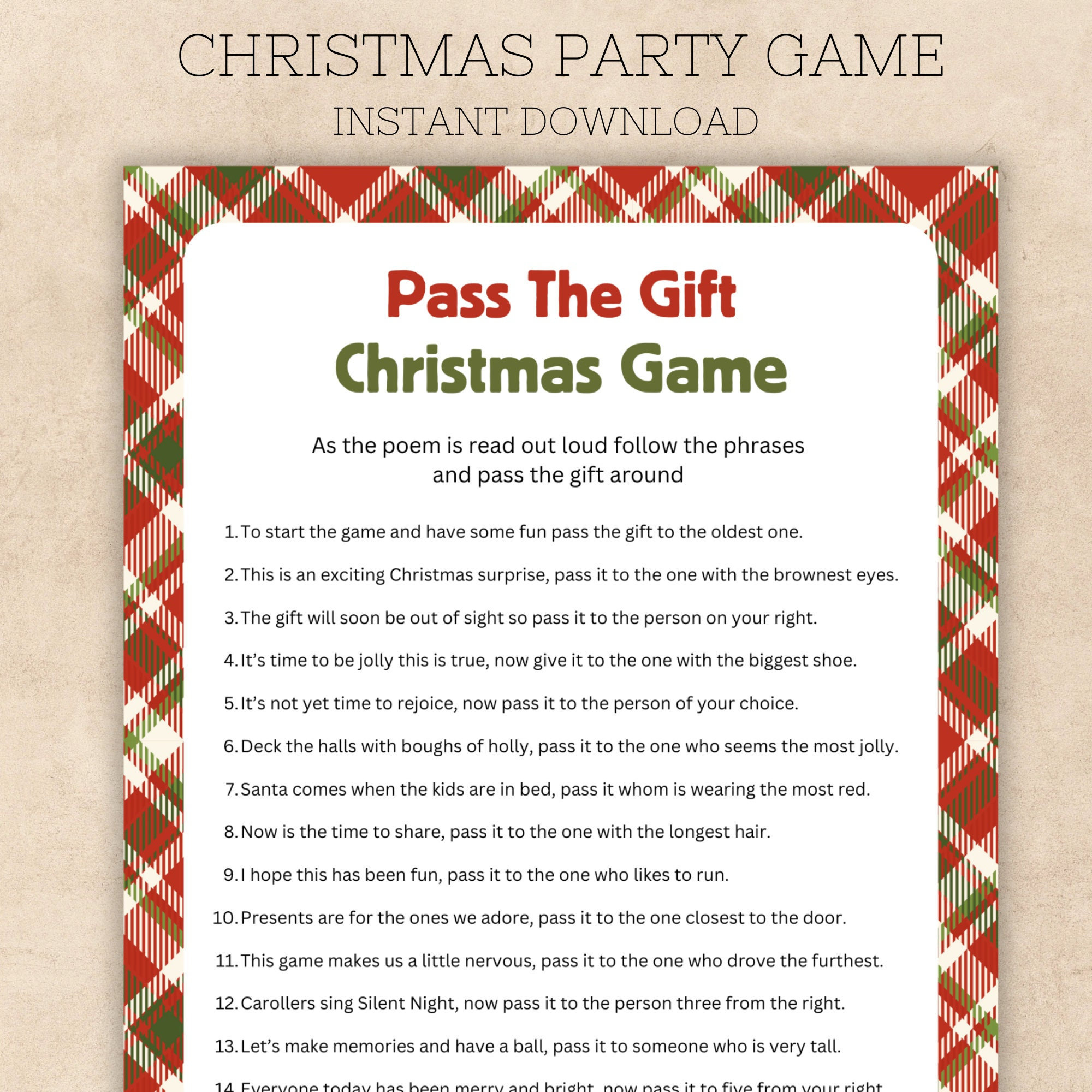Present Game Free Printable Pass The Prize Game Free Printable within Pass the Present Christmas Game Free Printable
