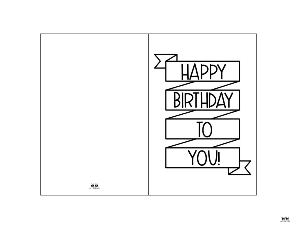 Printable Birthday Cards - 110 Free Birthday Cards | Printabulls in Printable Birthday Cards Black And White