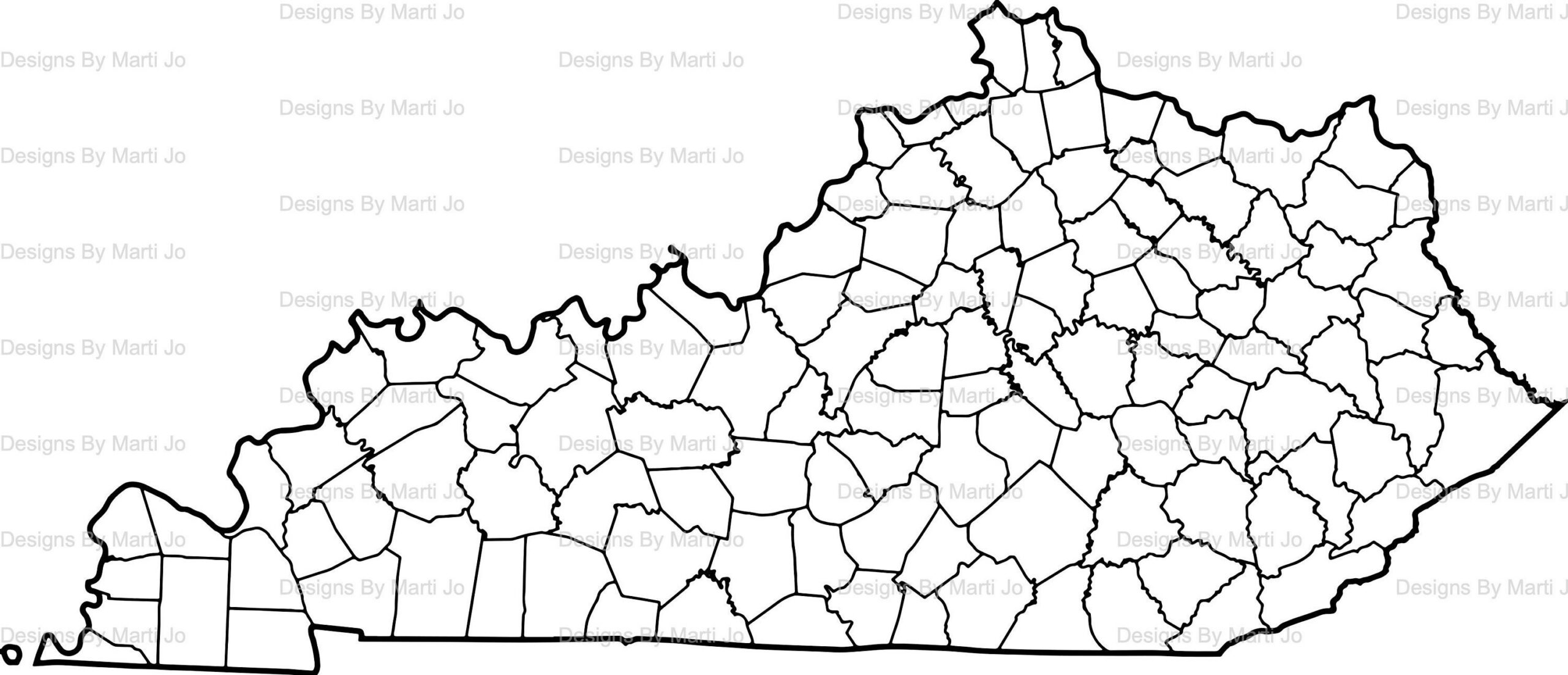 Printable Kentucky Map | Printable Ky County Map | Digital Download Pdf | Map12 for Printable Map of Kentucky Counties