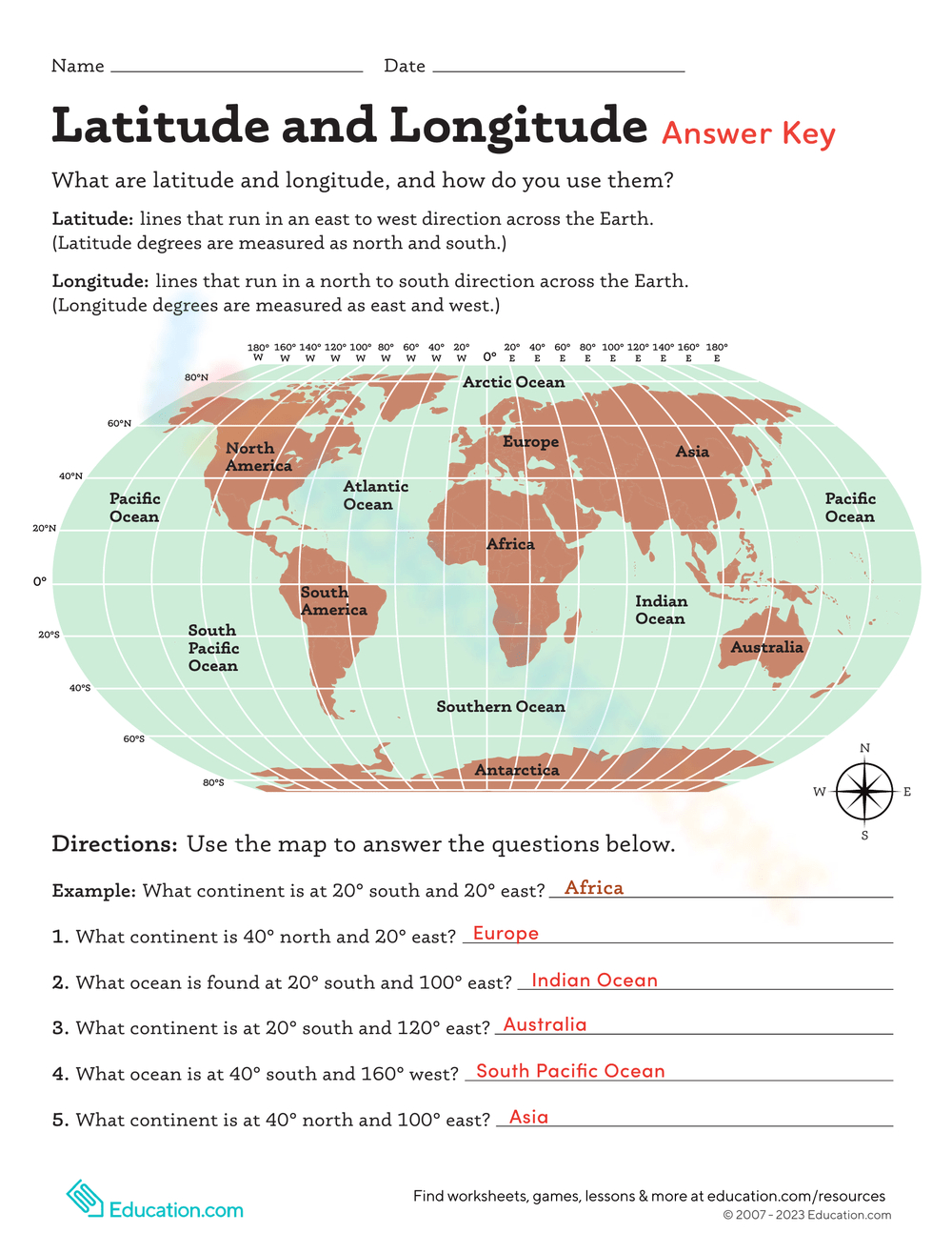 Printable Latitude And Longitude Worksheets inside Latitude And Longitude Free Printable Worksheets
