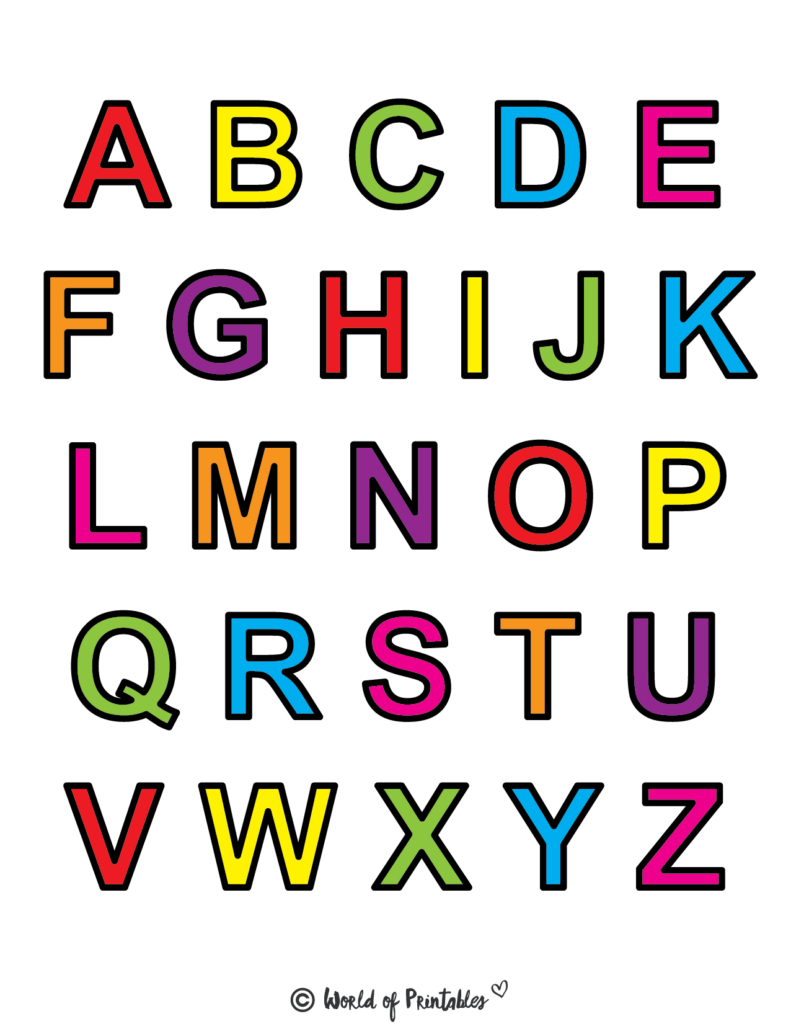 Printable Letters & Alphabet Letters - World Of Printables in A to Z Single Alphabet Images Printable