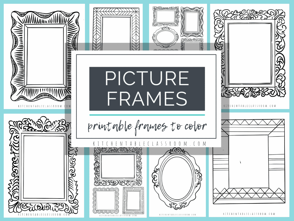 Printable Picture Frame Drawing Prompts - The Kitchen Table Classroom for Free Printable Picture Frame Templates