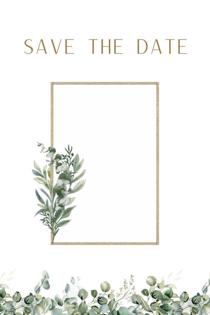 Printable Save The Date Templates Green Leaves Theme in Printable Save the Date Cards