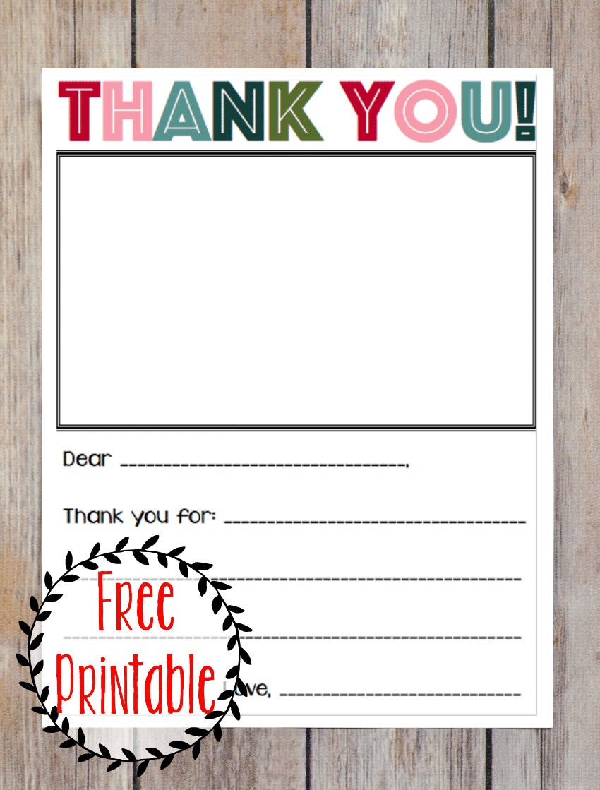 Printable Thank You Note - Three Little Ferns - Family Lifestyle Blog throughout Free Printable Thank You Note