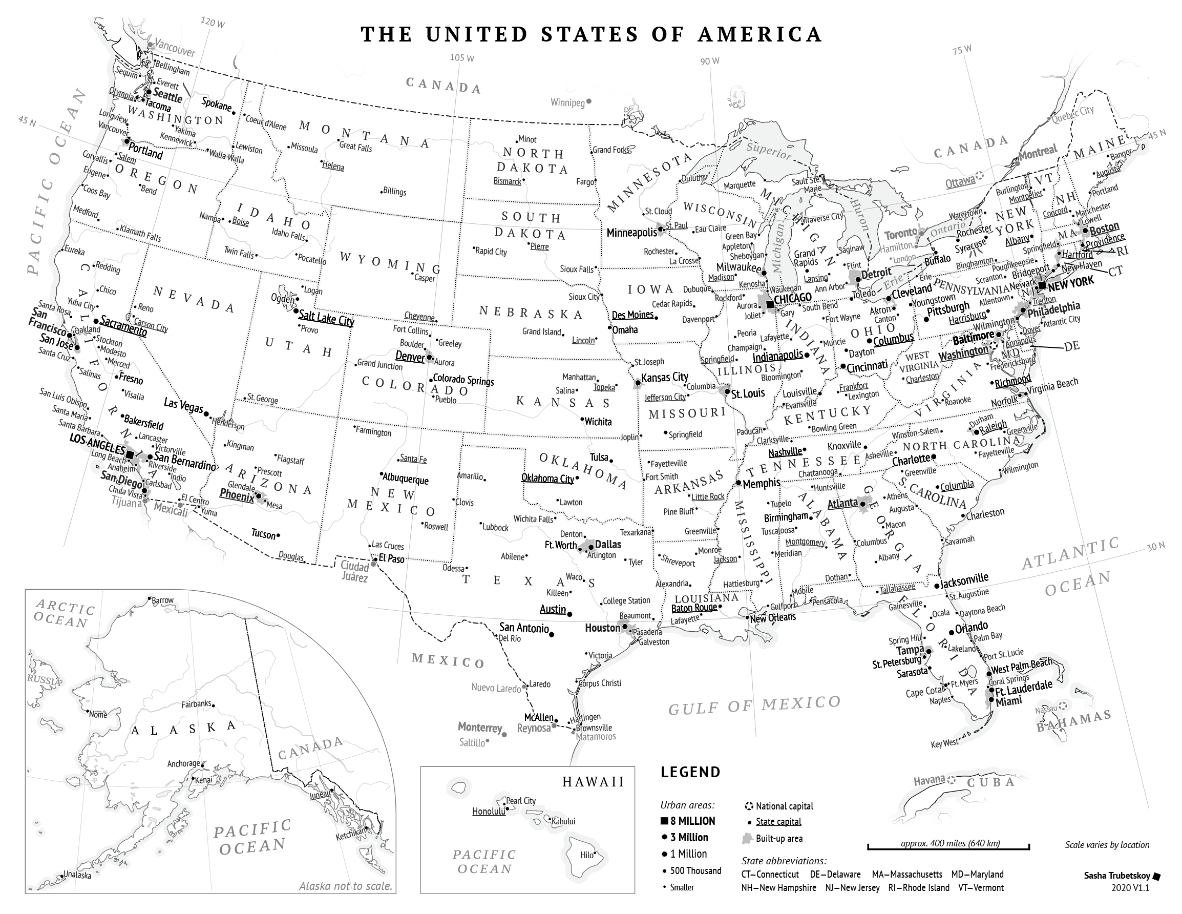 Printable United States Map | Sasha Trubetskoy intended for Maps of United States Printable