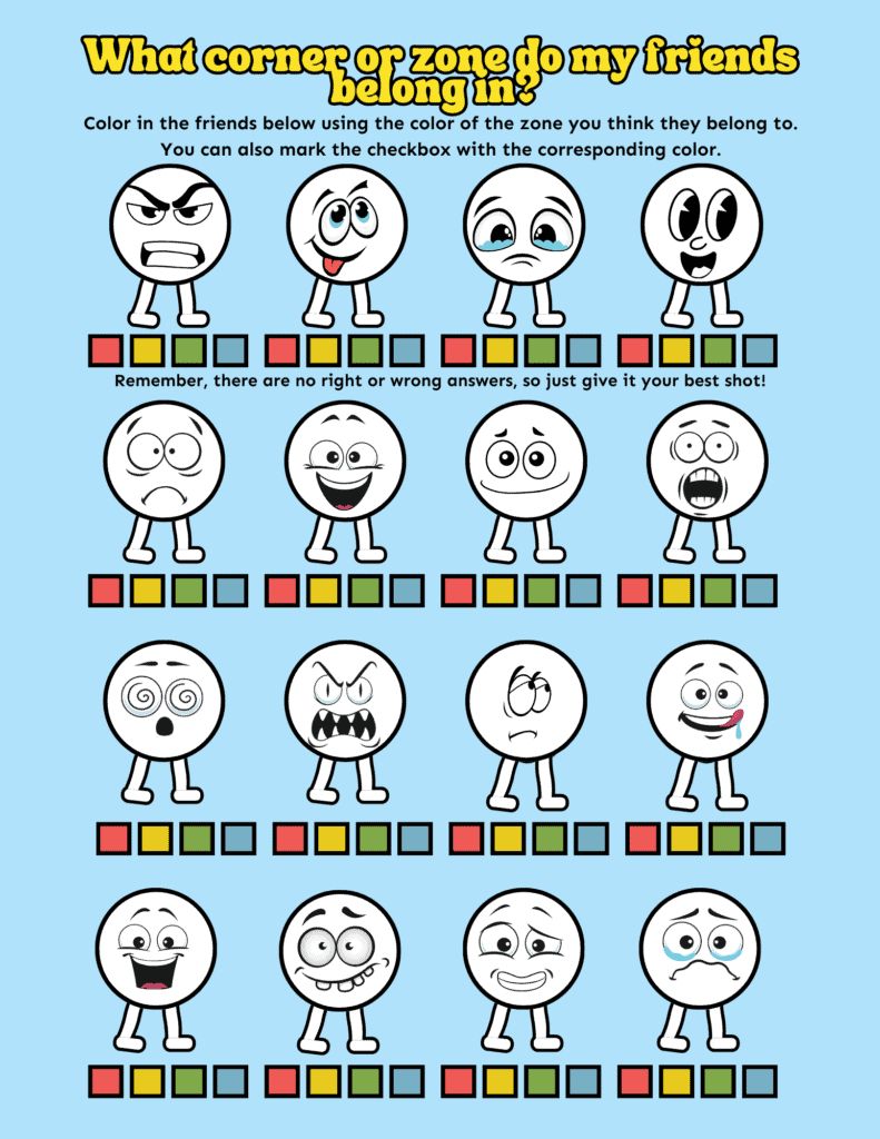Printable Zones Of Regulation Activities For Kids • Mindfulmazing intended for Zones Of Regulation Free Printable