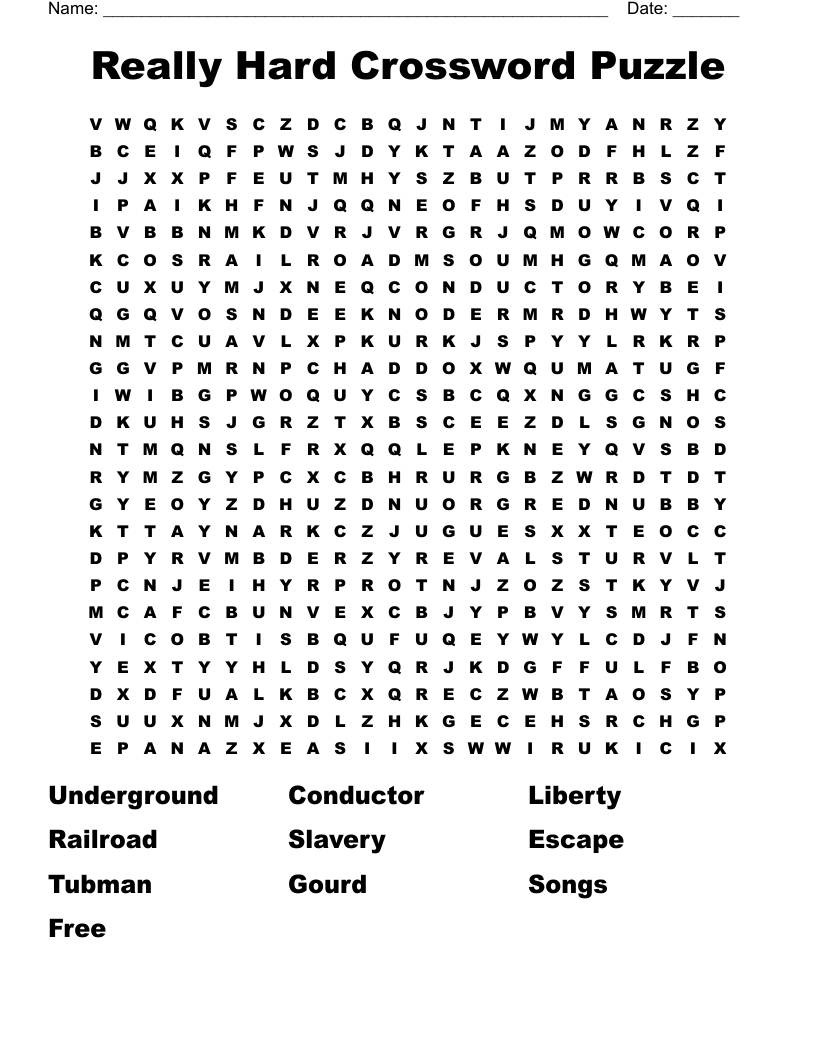 Really Hard Crossword Puzzle Word Search - Wordmint throughout Free Printable Hard Crossword Puzzles