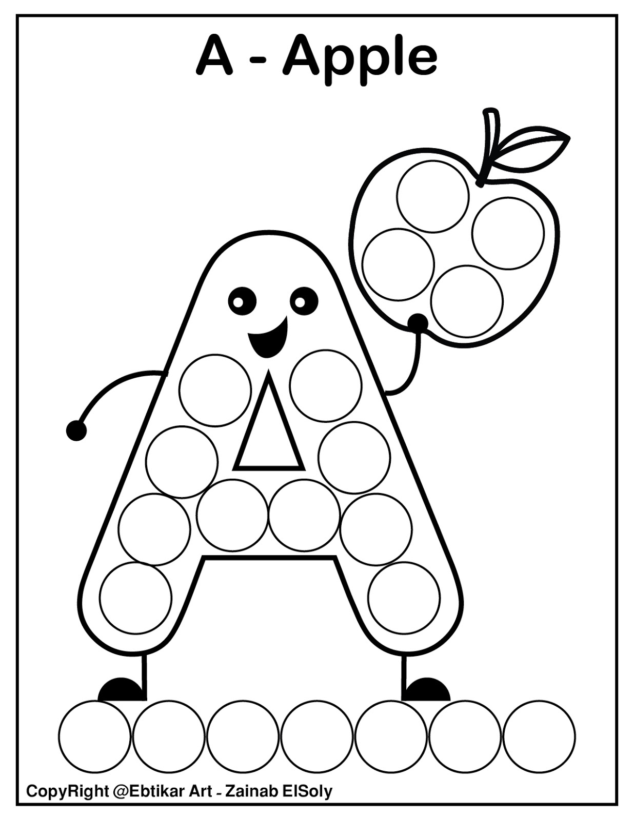 Set Of Abc Dot Marker Coloring Pages - Worksheets Library throughout Abc Dot To Dot Printables