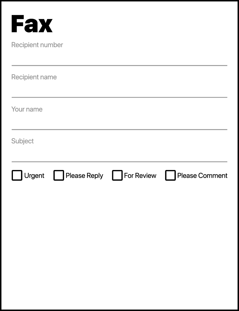 Simple Fax Cover Sheet Pdf Template with Fax Cover Sheet Printable Template