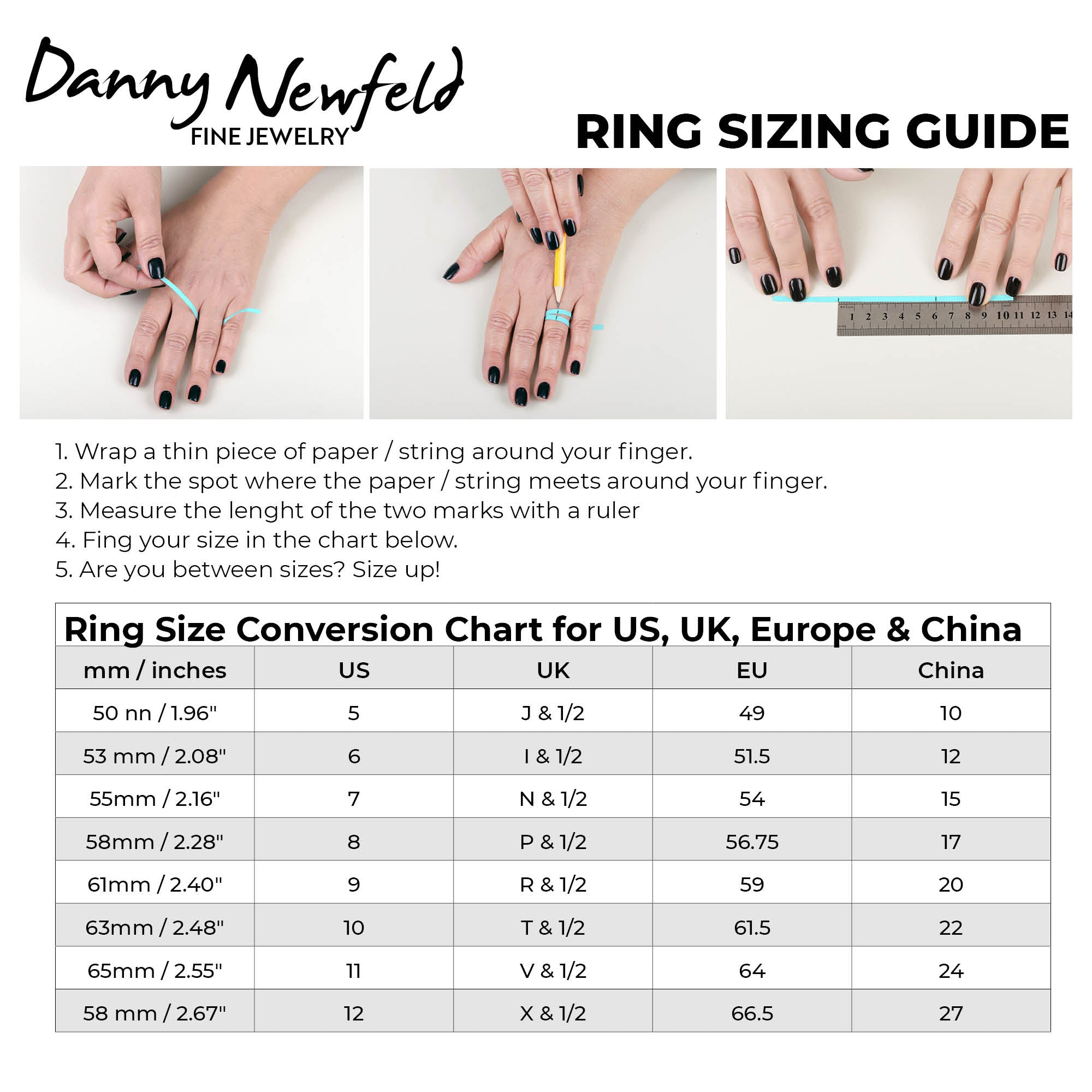 Size Guide How To Know The Ring Size Of Your Finger Ring Sizing intended for Printable Ring Size Chart Women's