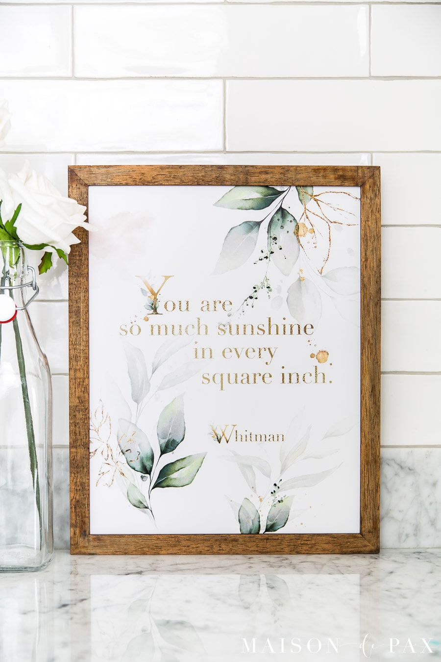 So Much Sunshine Printable Wall Art - Maison De Pax within Free Printable Artwork to Frame
