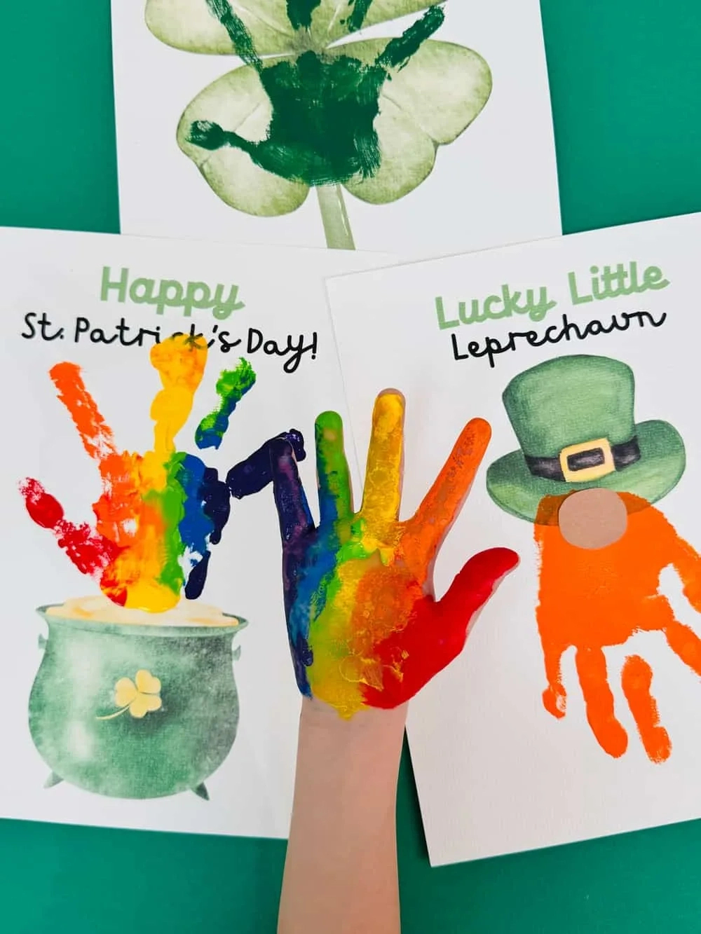 St. Patrick'S Day Handprint Art With Printable Templates for St Patricks Day Crafts For Kids Printable
