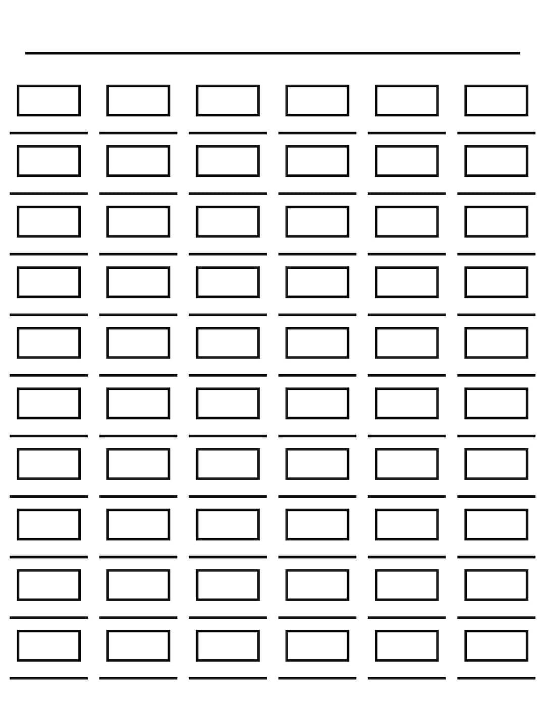 Swatch Template For 60 Colors Alcohol Markers, Color Pencils, Gel Pens, Watercolor Pens, Paint & More! Bigger Boxes/Type Fields Downloadable - Etsy intended for Alcohol Marker Swatch Sheet Printable