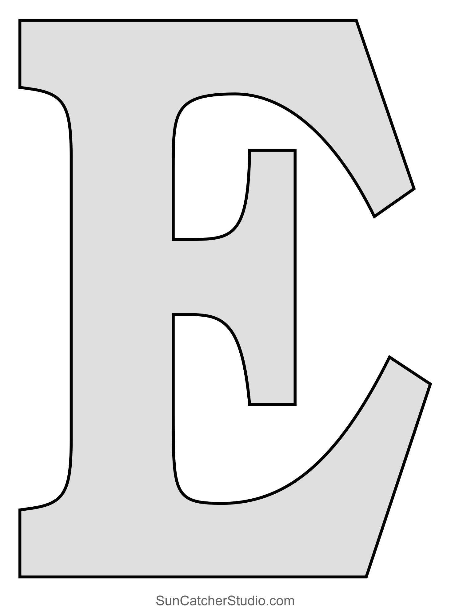 Tall Block Serif Printable Letter Stencils (Numbers And Alphabet regarding Free Printable Letter Stencils Templates