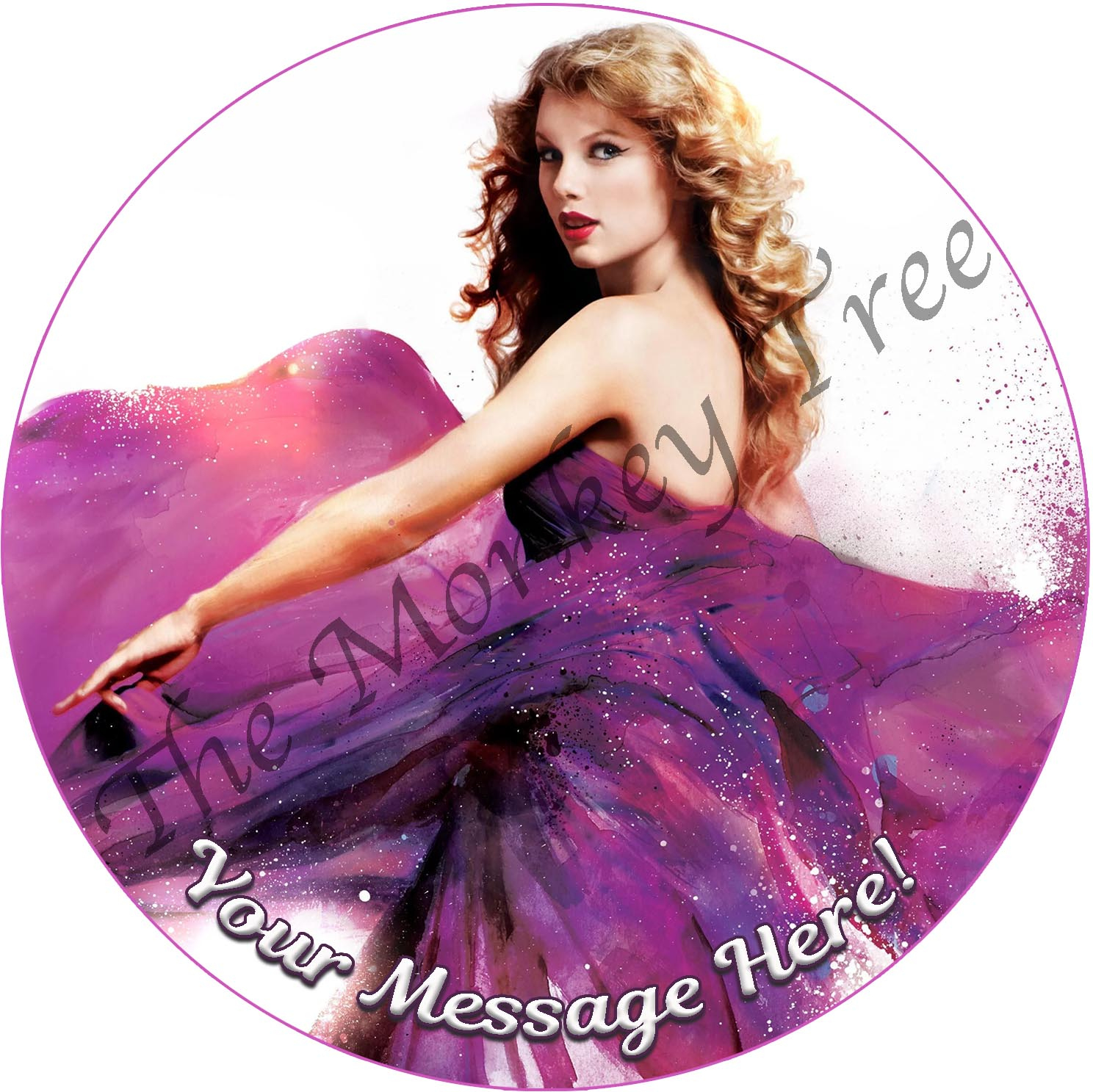 Taylor Swift Edible Cake Image Topper - Can Be Personalised! regarding Taylor Swift Cake Topper Printable