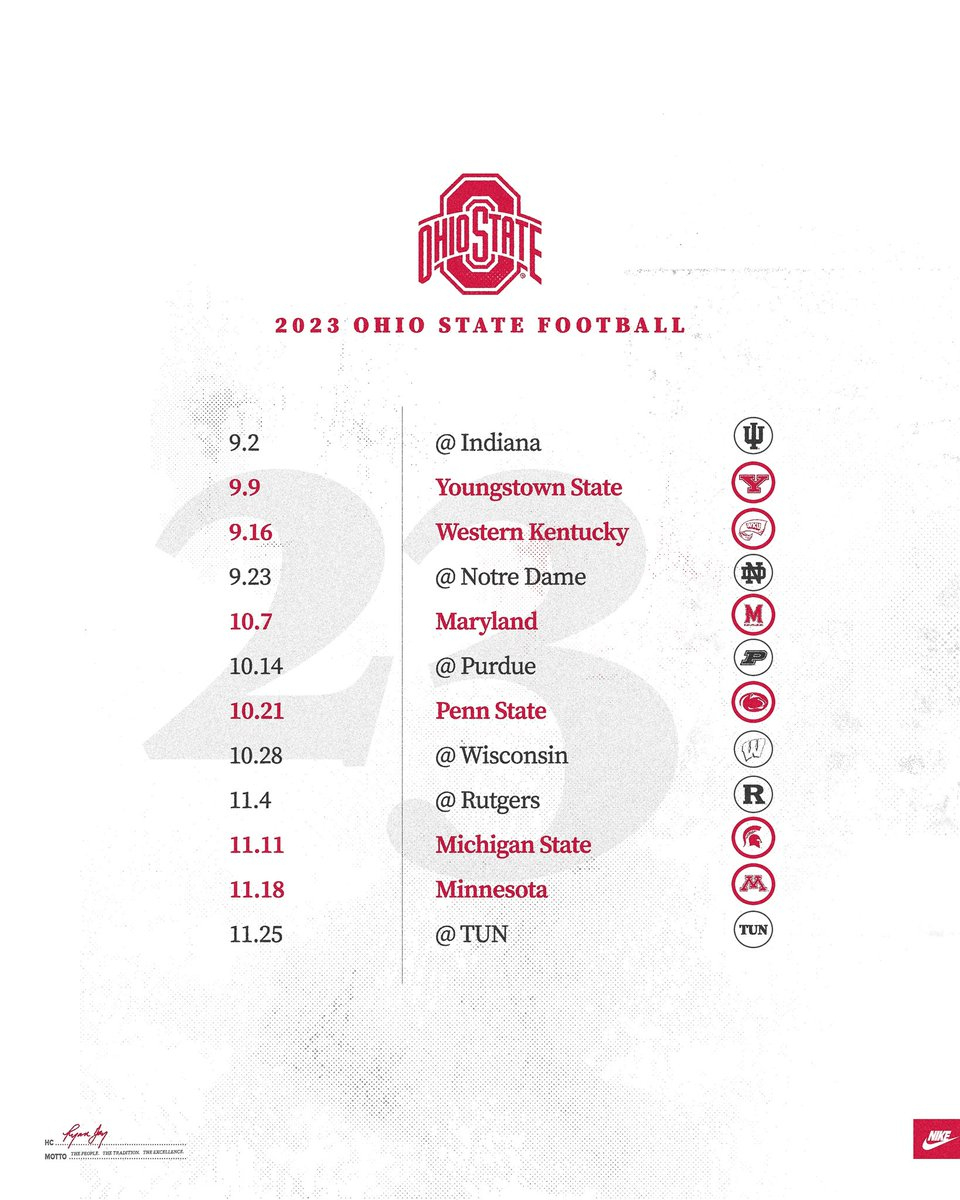 The 2023 Ohio State Football Schedule‼️ #Gobucks with regard to Ohio State Football Schedule Printable