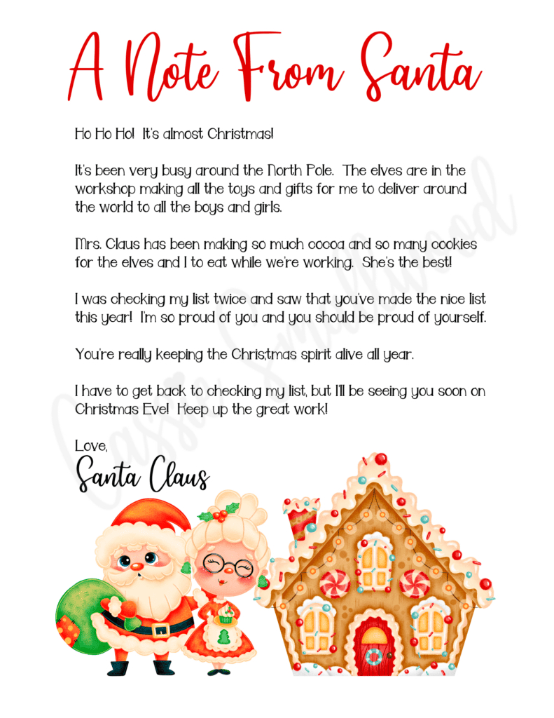 The Cutest Letters From Santa - Cassie Smallwood with regard to Free Printable Santa Letters From North Pole