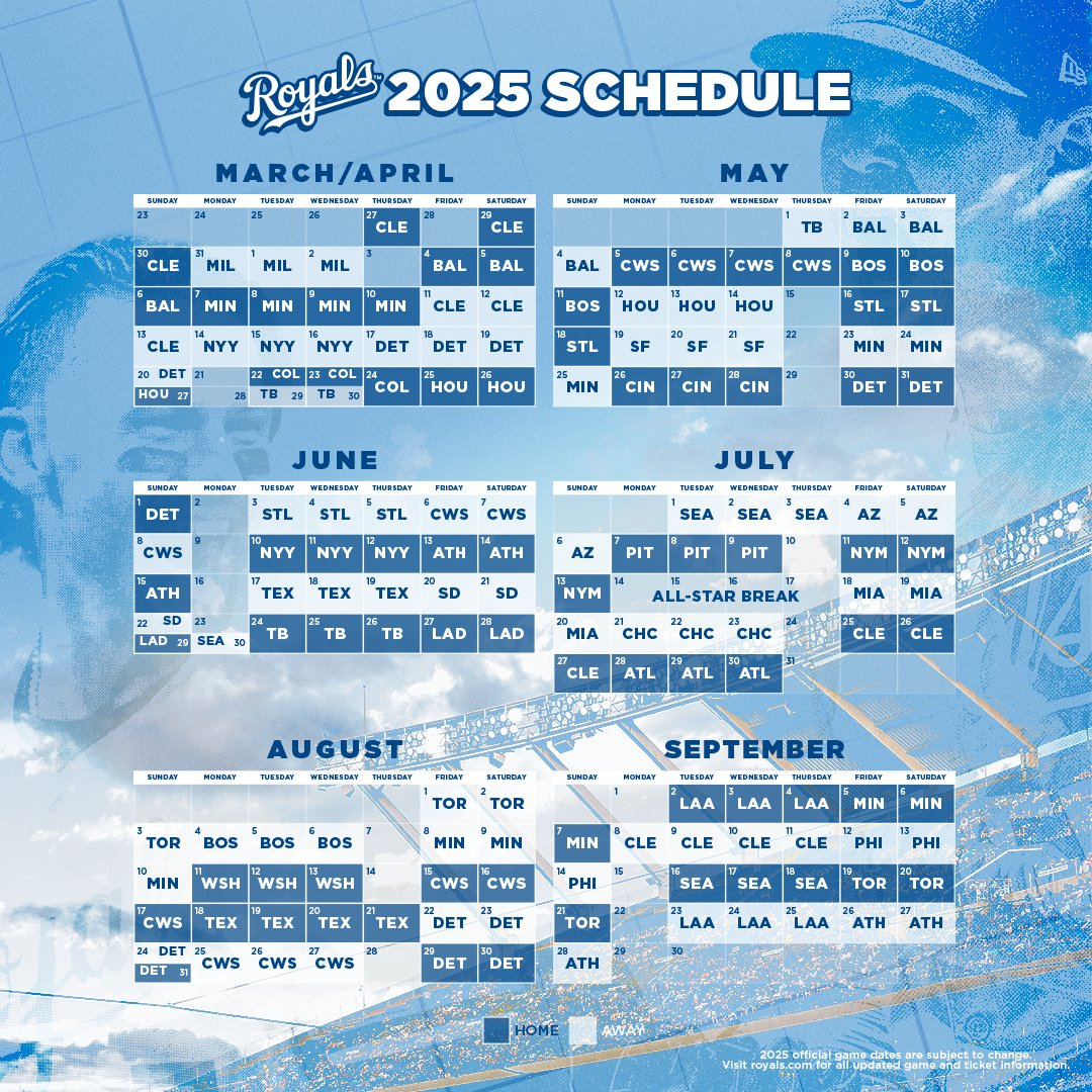 The First Look At Our Full 2025 Schedule! intended for Printable Kansas City Royals Schedule